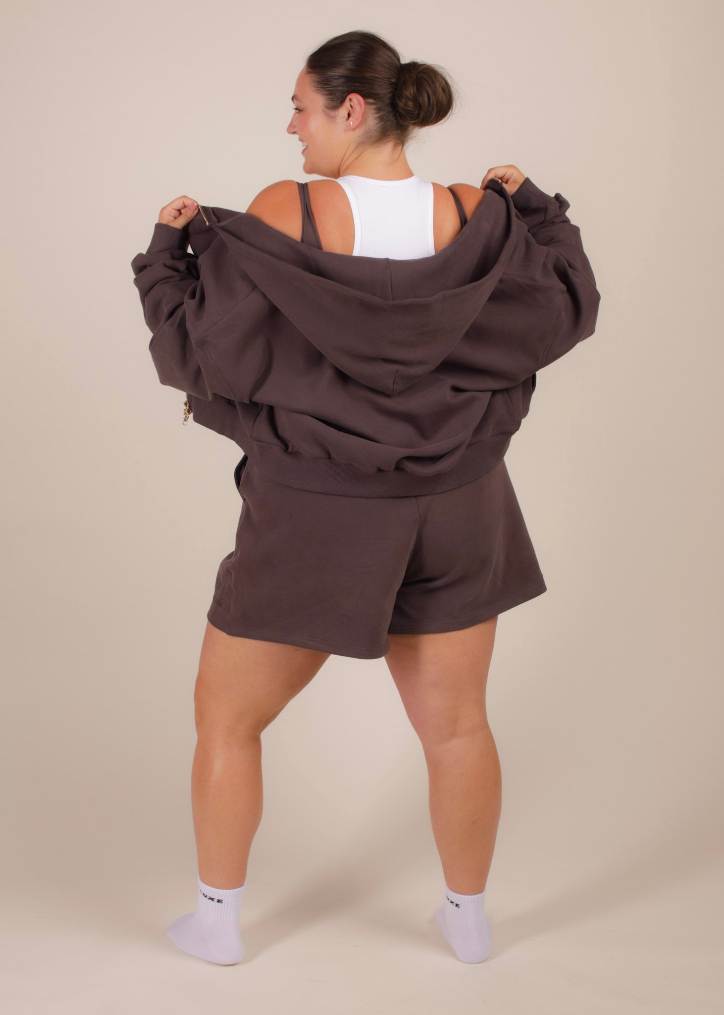 Ultra Soft Deep Mocha Club Zip Hoodie