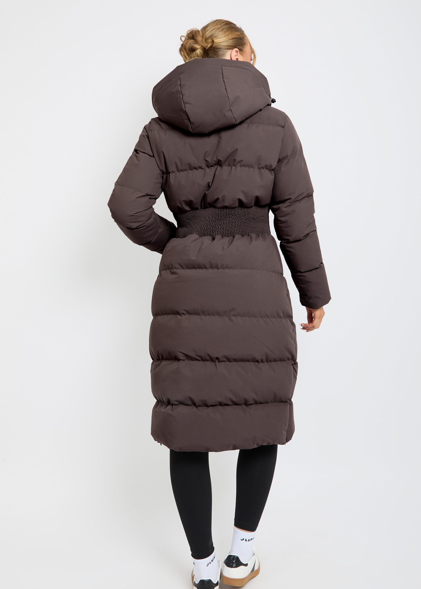 Contour Longline Deep Mocha Puffer Coat - Pre order