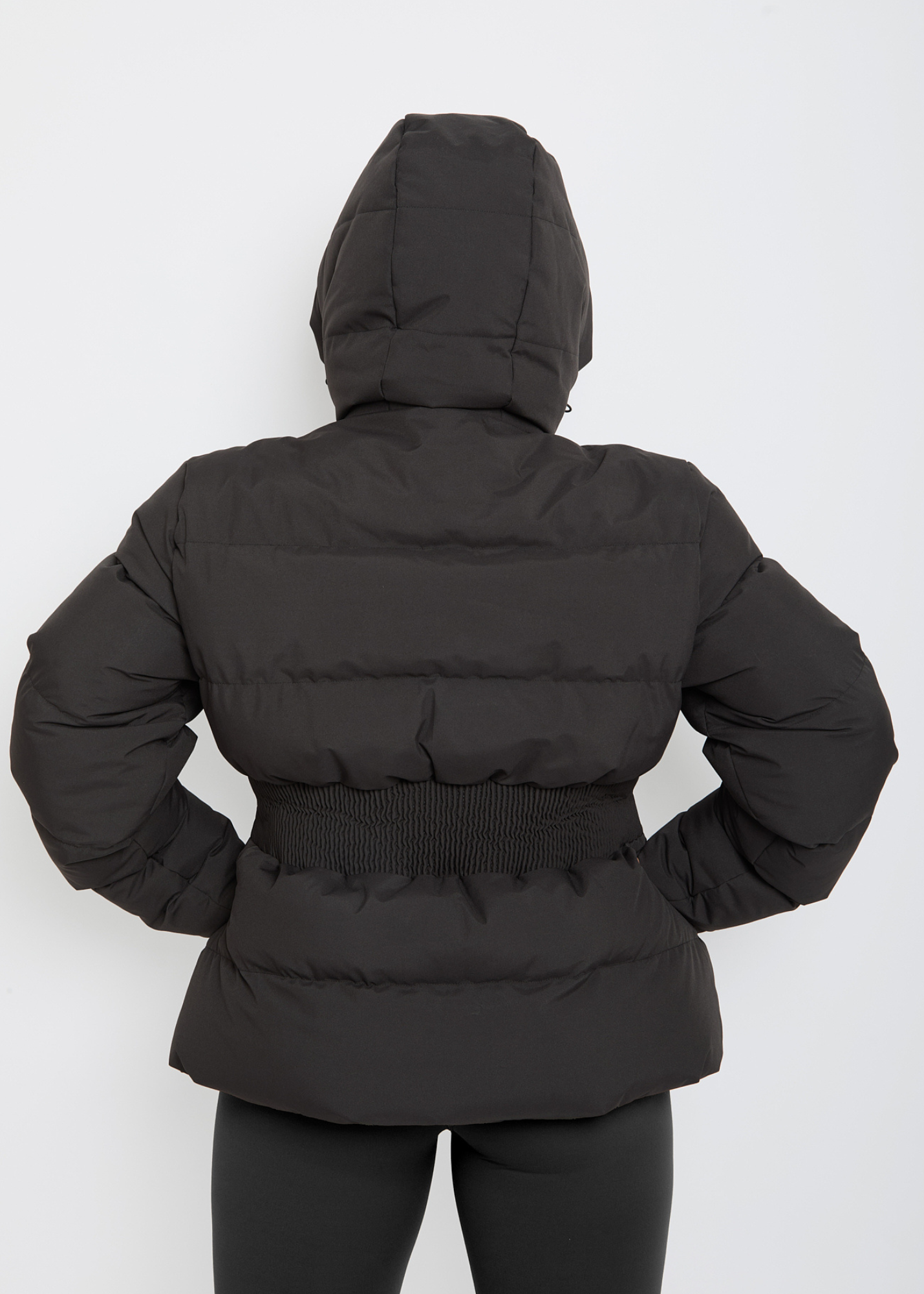 Contour Short Black Puffer Coat - Pre Order