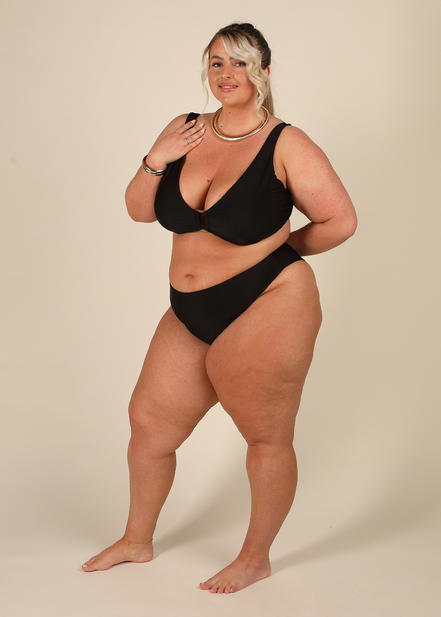 Contour Black Low Rise Bikini Set