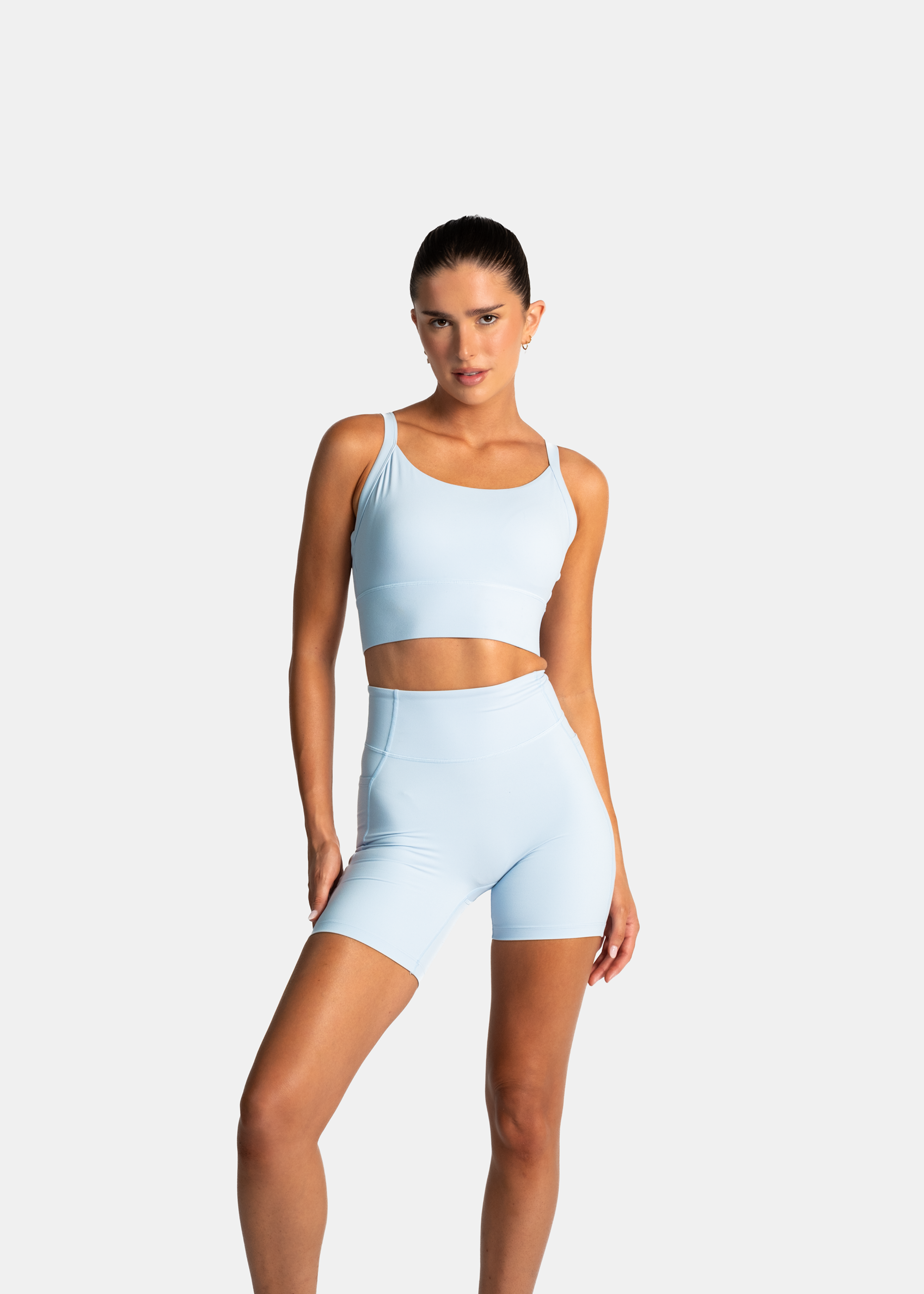 Soft Form Recycled Hybrid Sky Blue Pocket Cycling Short