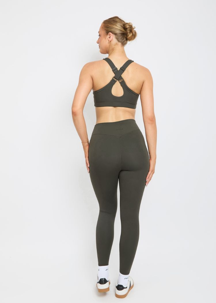 CloudLuxe Core Wrap Khaki Legging