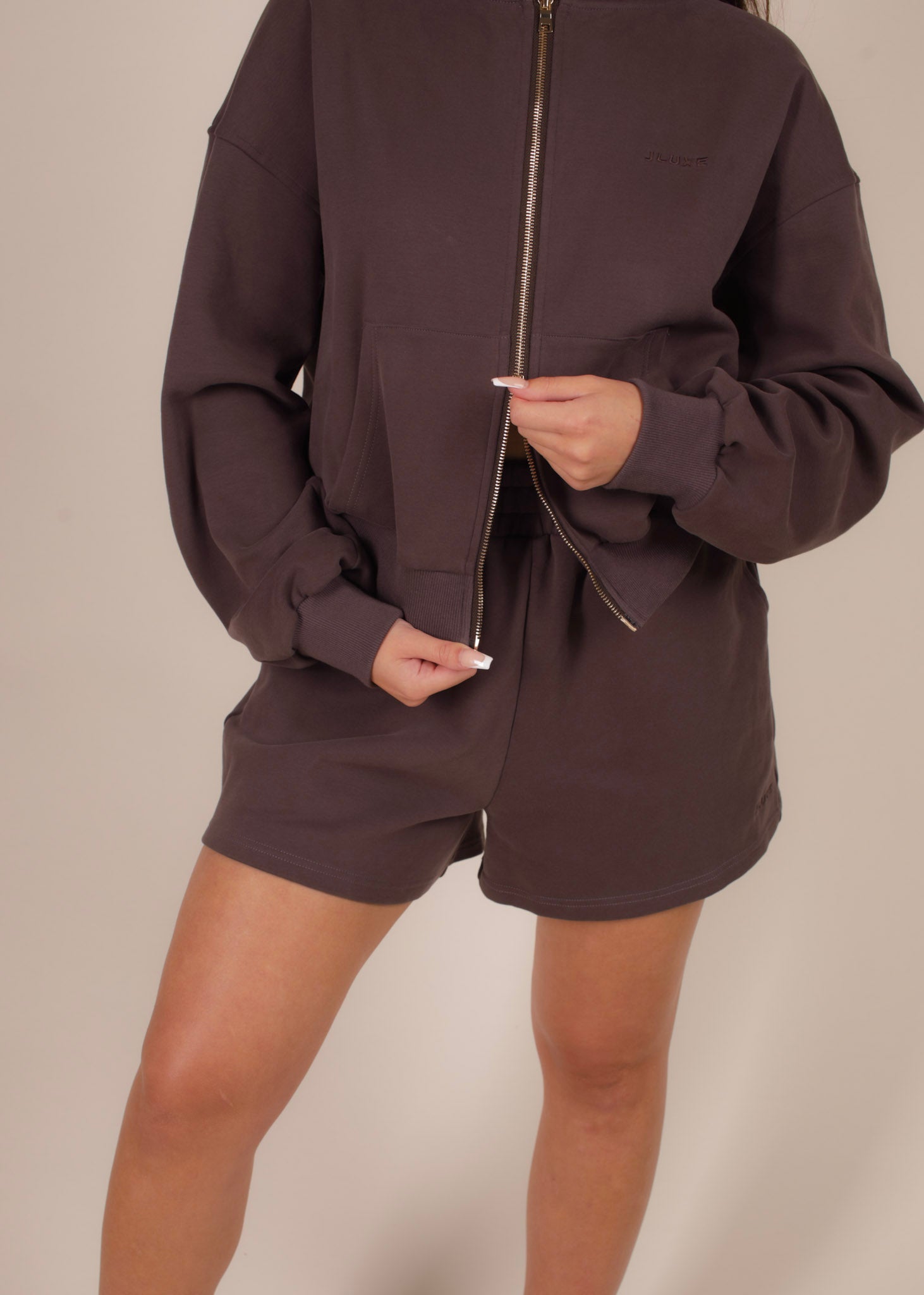 Ultra Soft Deep Mocha Club Zip Hoodie