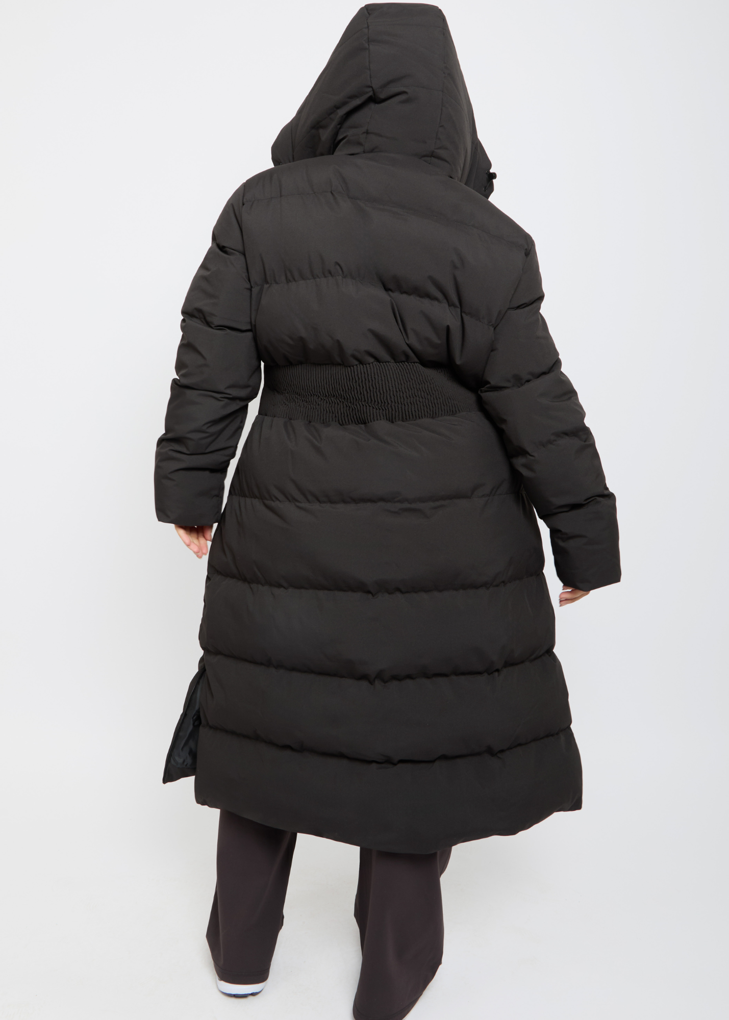 Contour Longline Black Puffer Coat