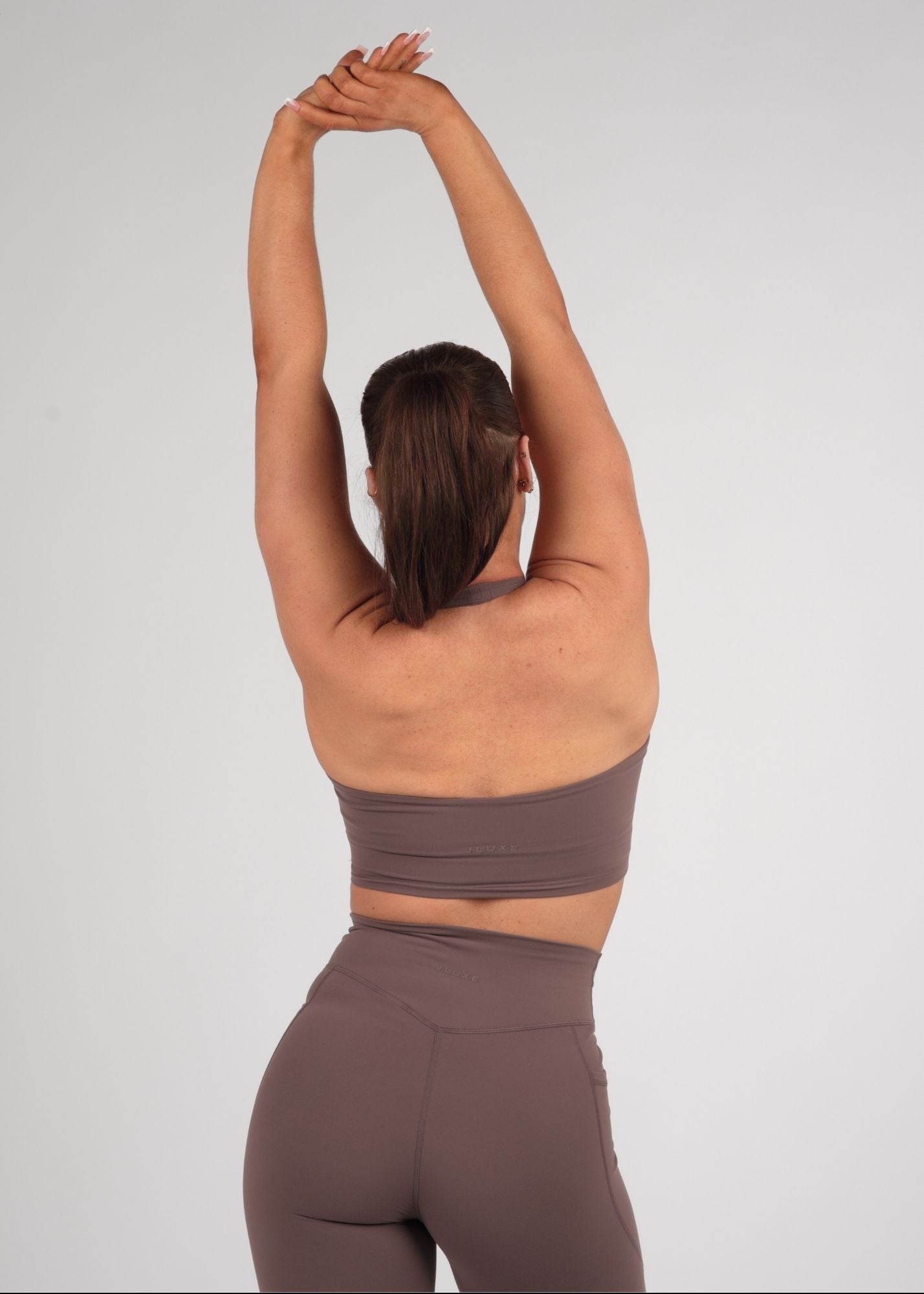 Soft Form Recycled Latte Halter Neck Sports Bra