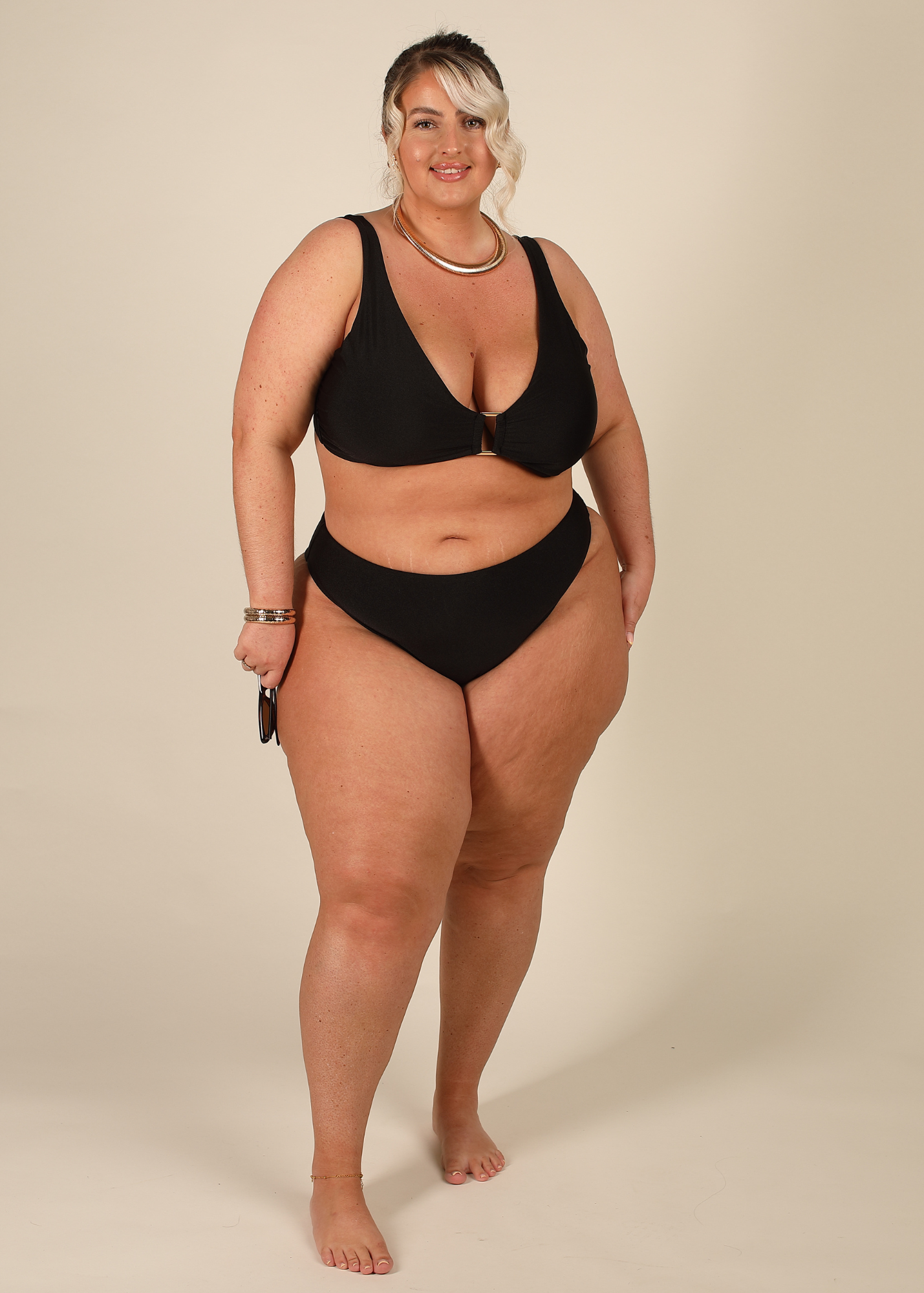Contour Black Low Rise Bikini Set