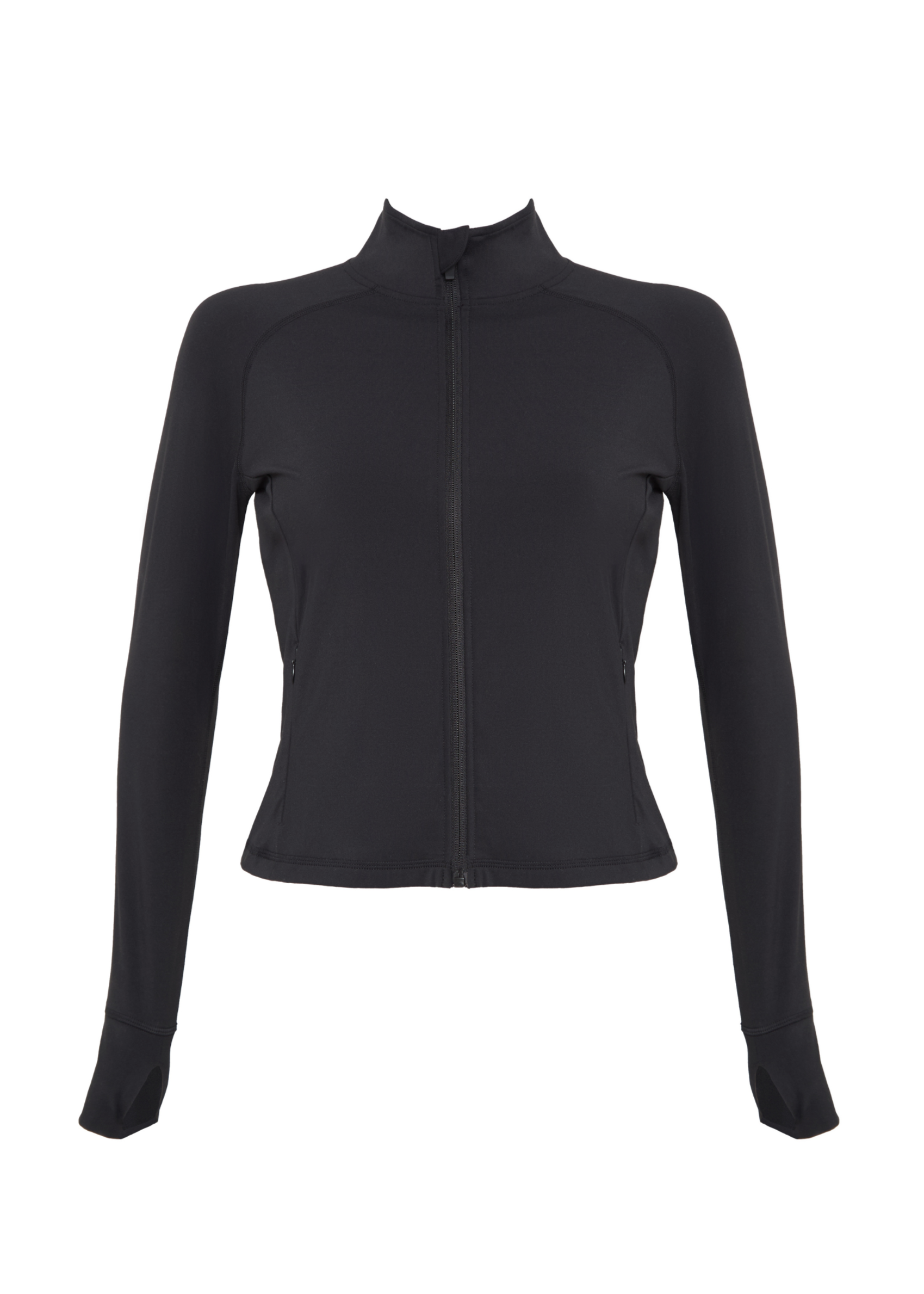 CloudLuxe Black Contour Training Jacket
