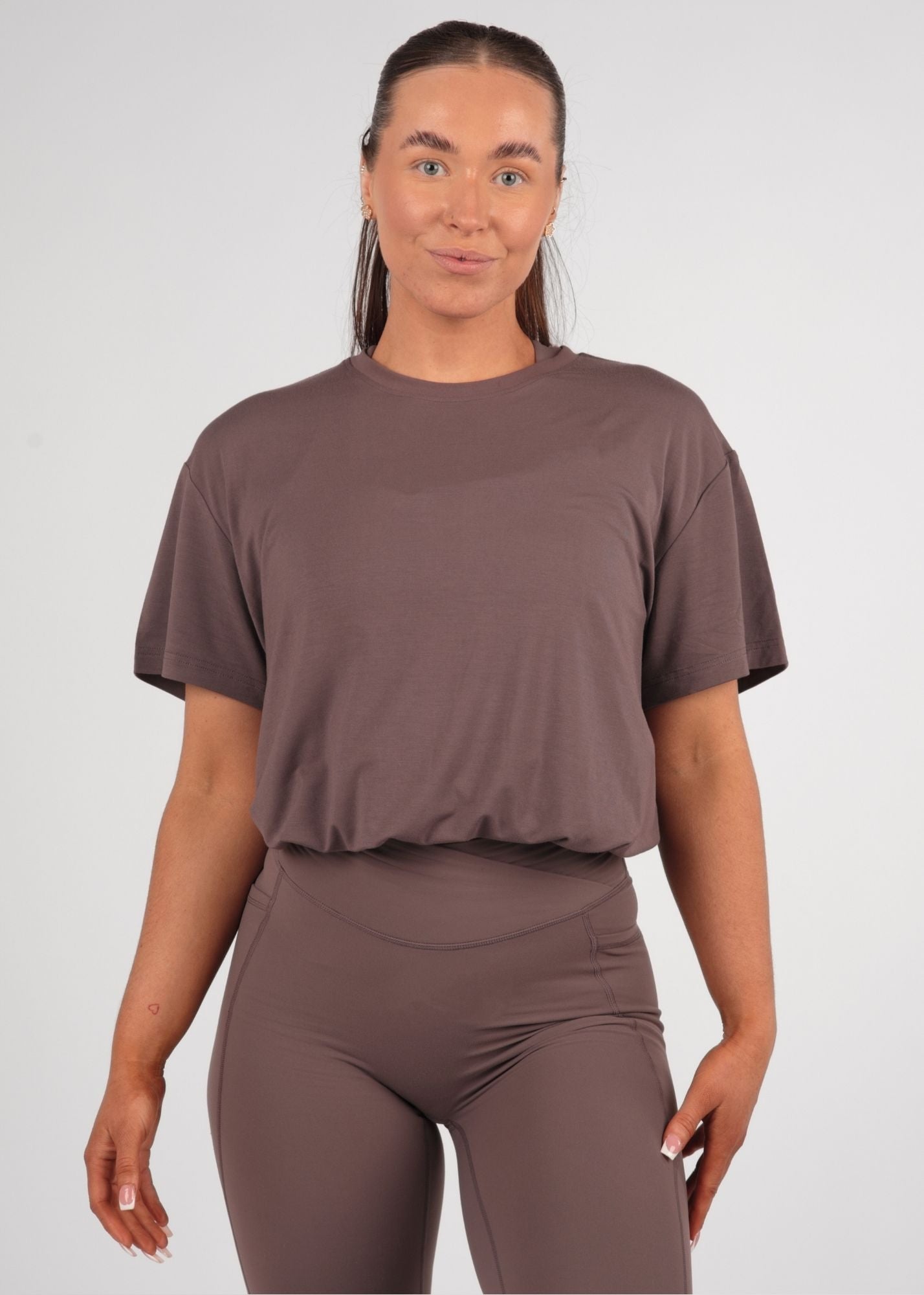 Ultra Soft Oversized Latte Multiway Tee