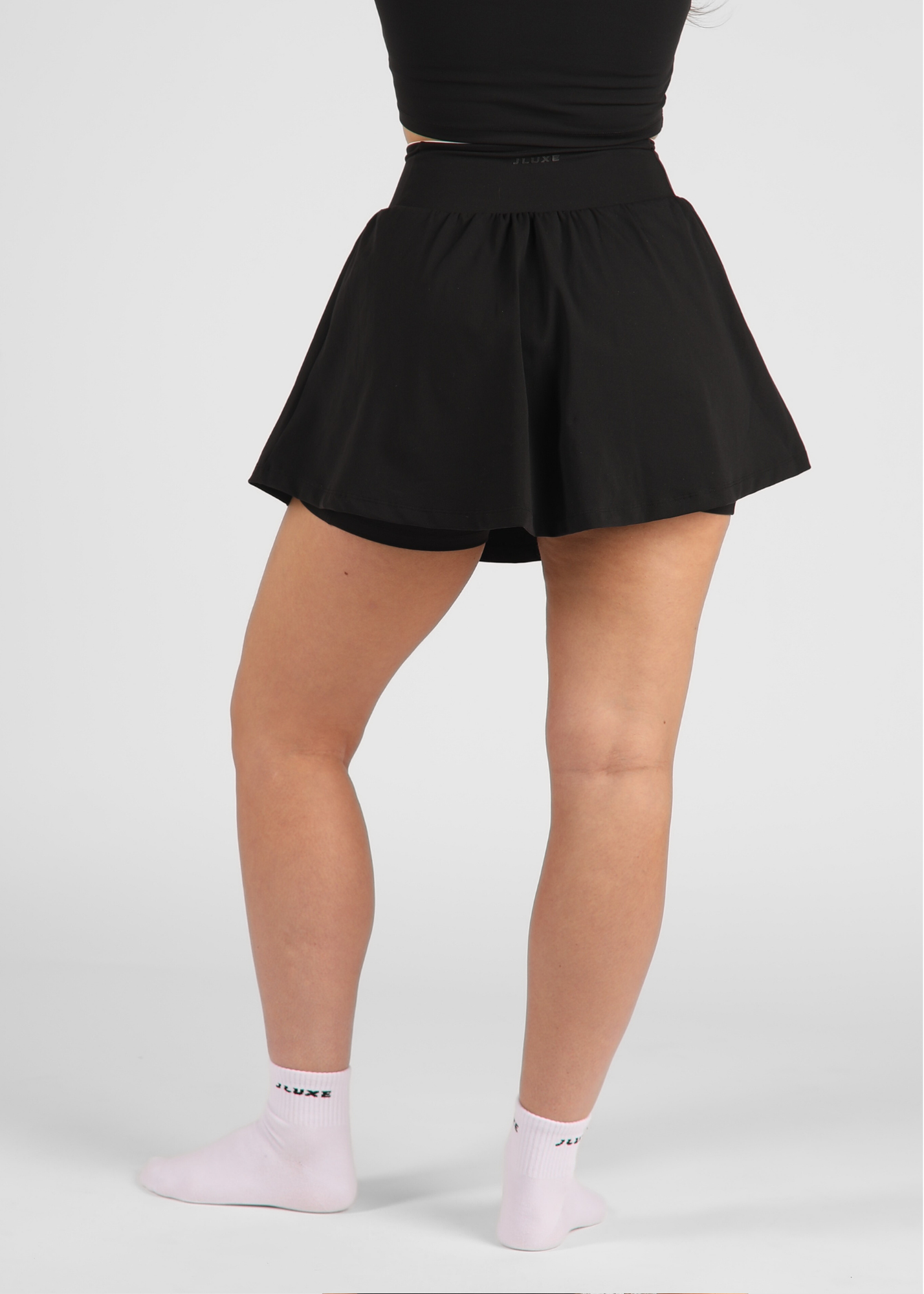 FormLuxe Black Wrap Pocket Skort