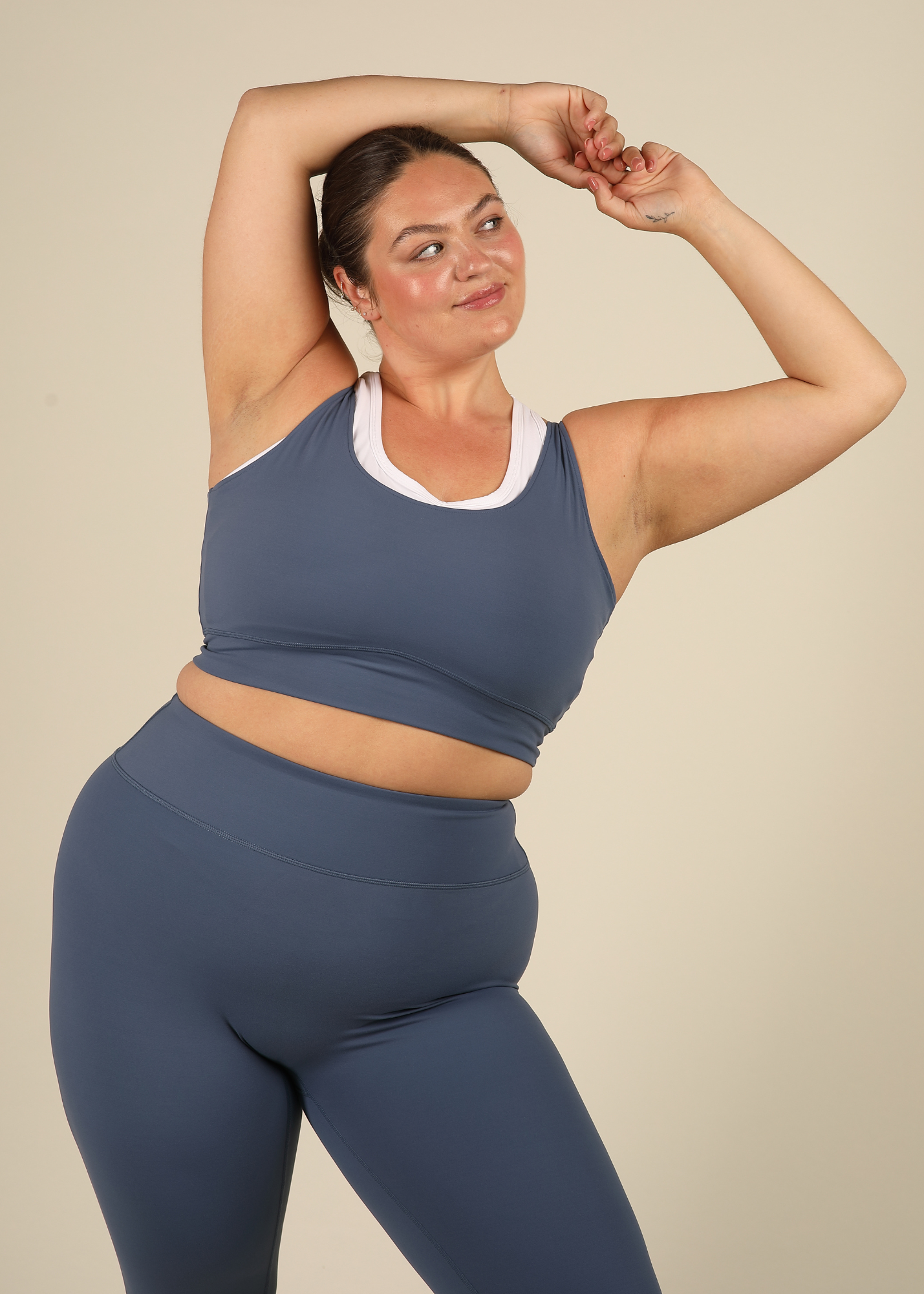 Recycled Double Layer Denim Blue Sports Bra