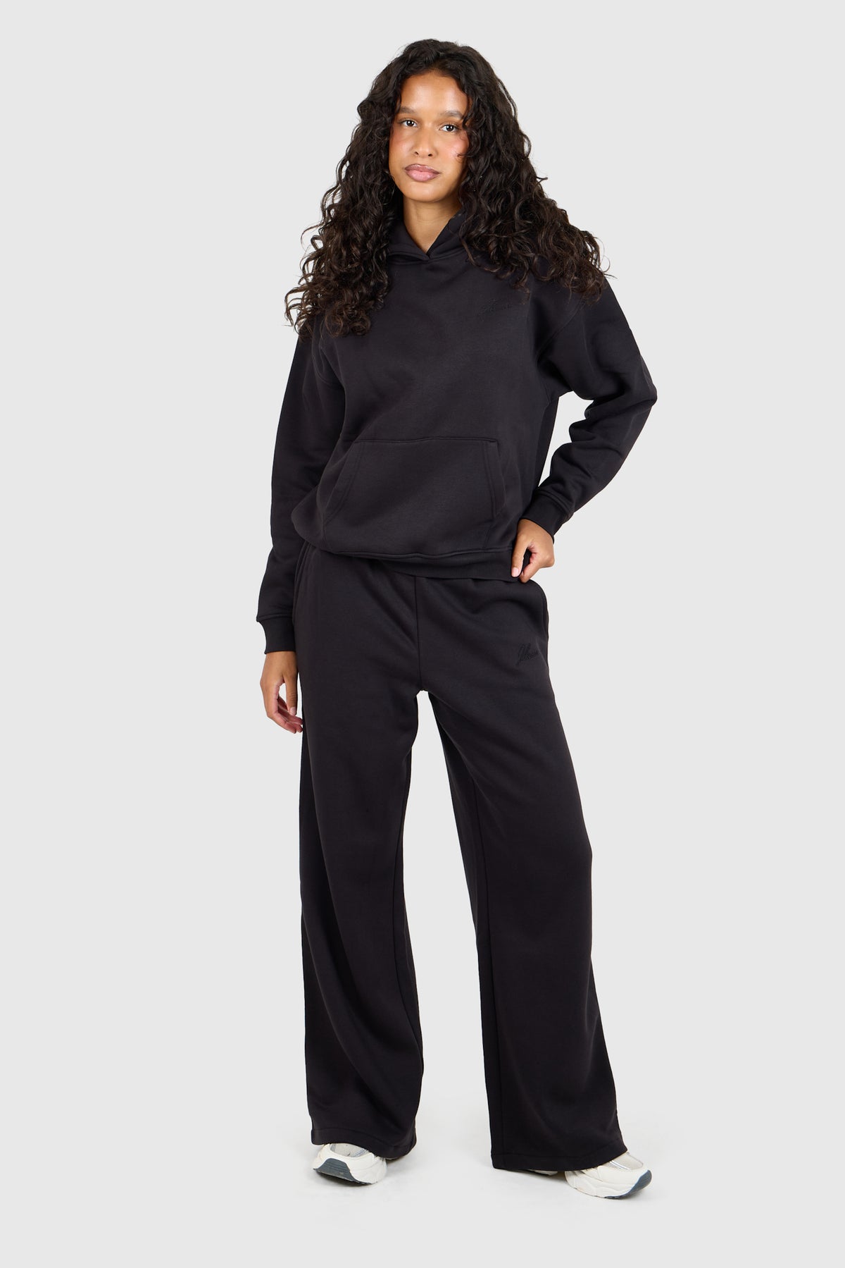 Core Charcoal Black Wide Leg Jogger