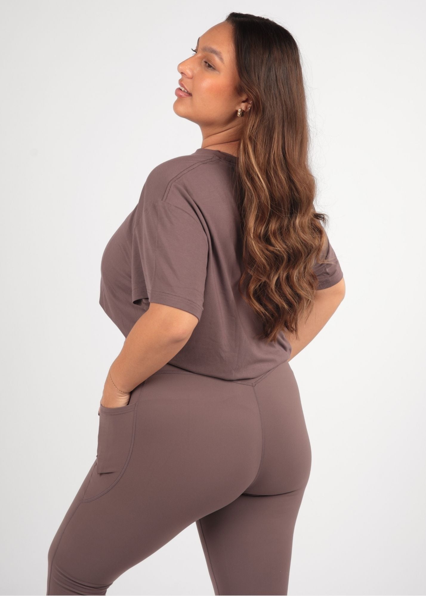 Ultra Soft Oversized Latte Multiway Tee