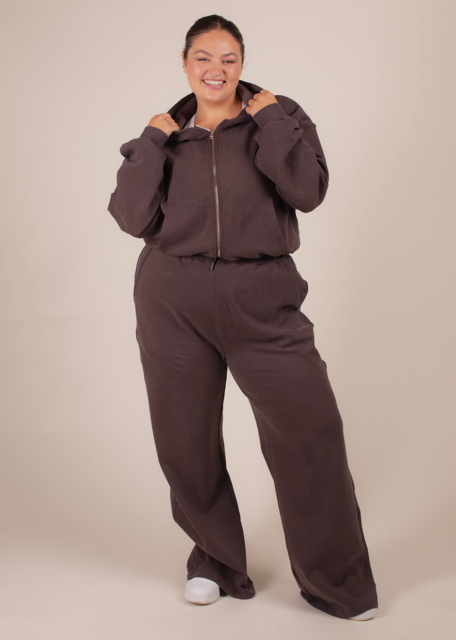 Ultra Soft Deep Mocha Wide Leg Jogger