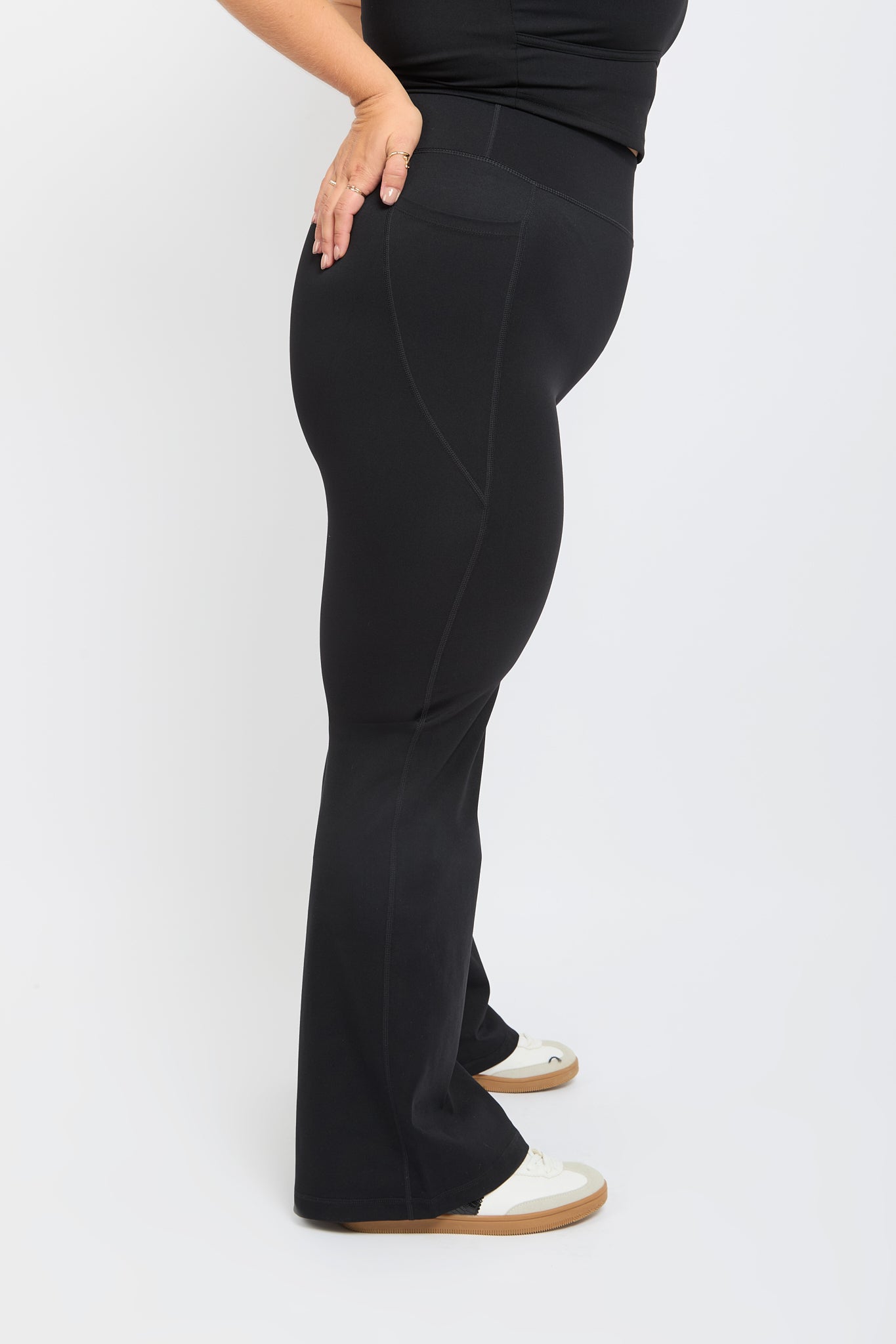 CloudLuxe Core Black Pocket Flares