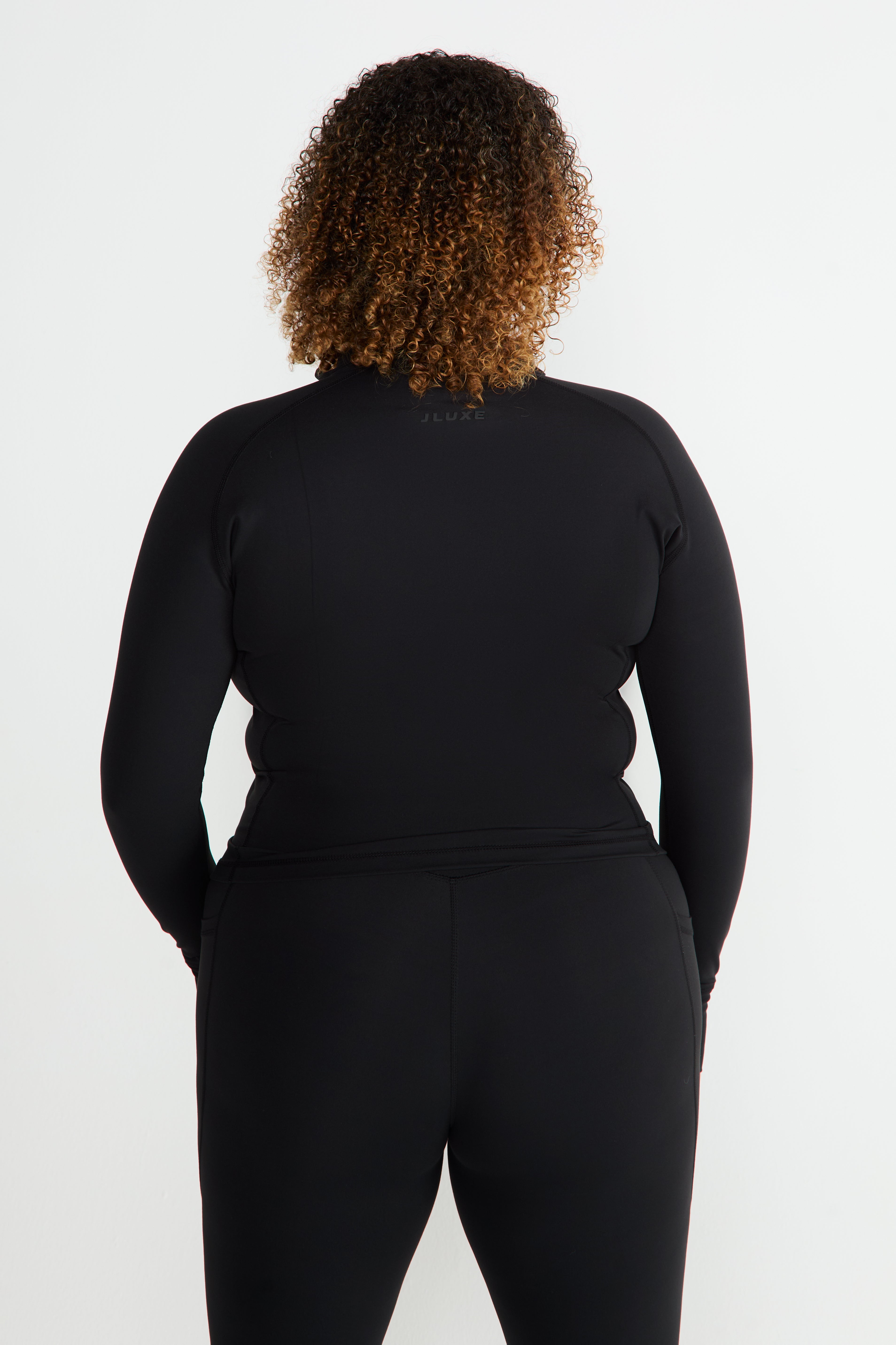 CloudLuxe Black Contour Training Jacket