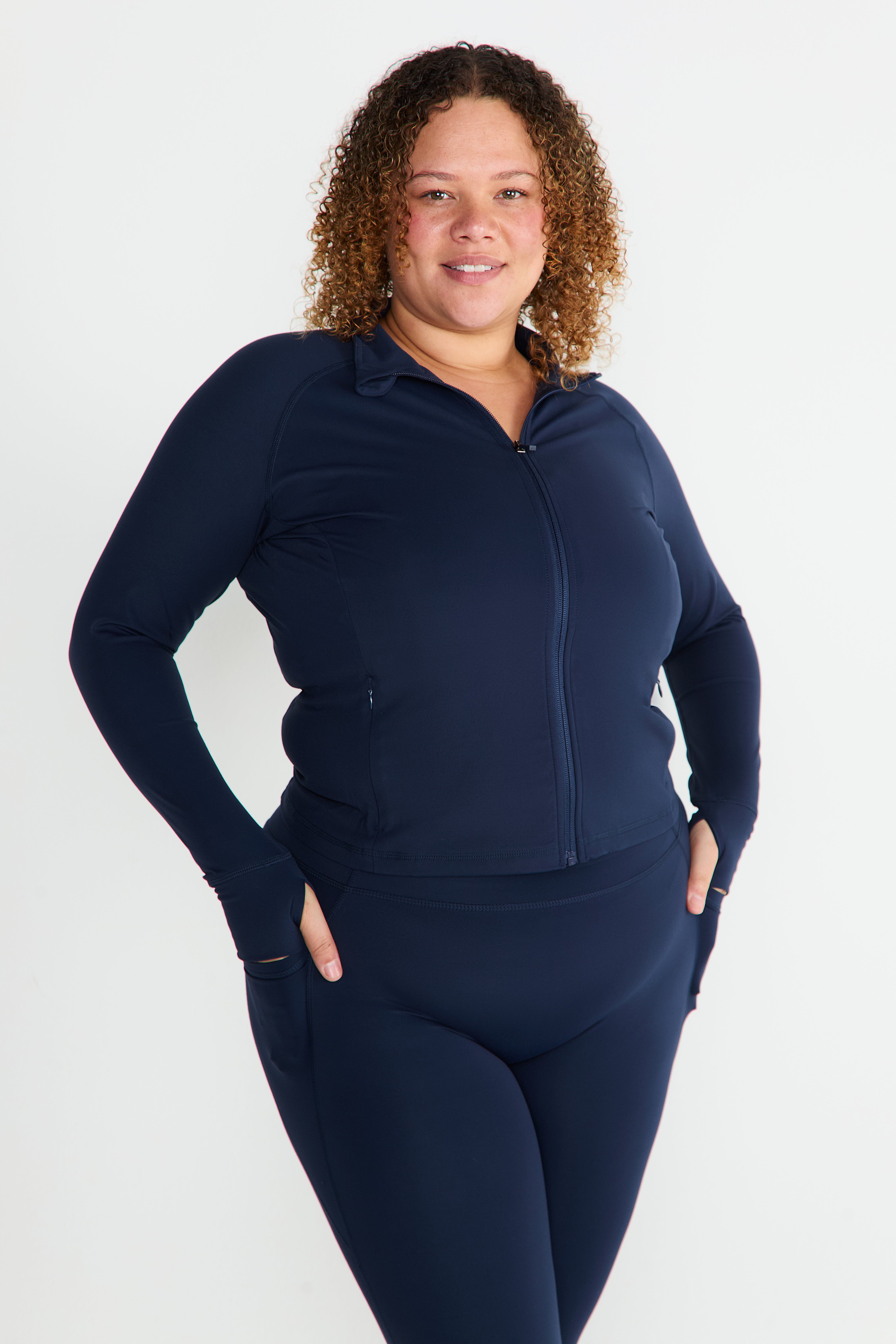 CloudLuxe Navy Contour Training Jacket