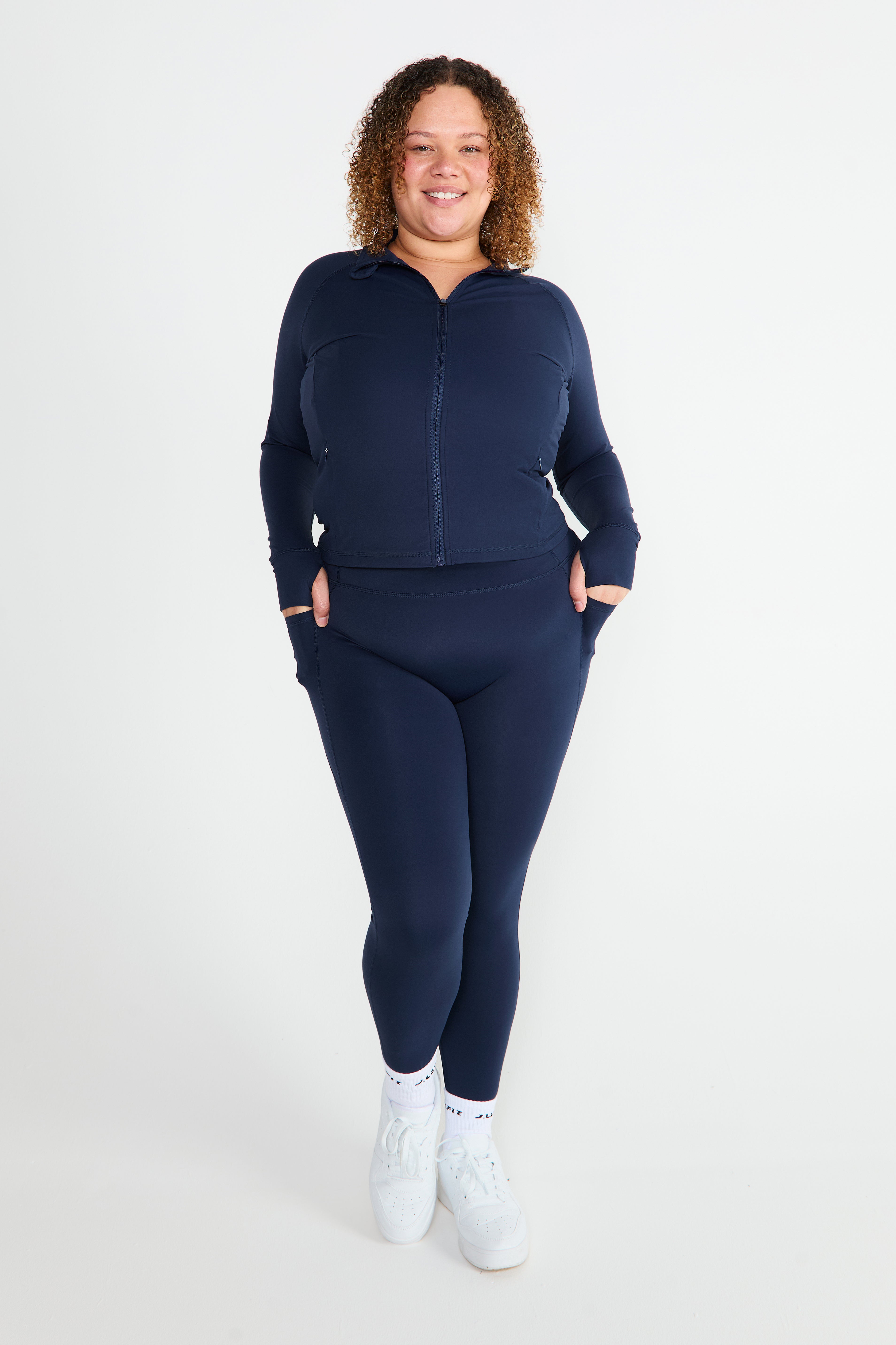 CloudLuxe Navy Contour Training Jacket