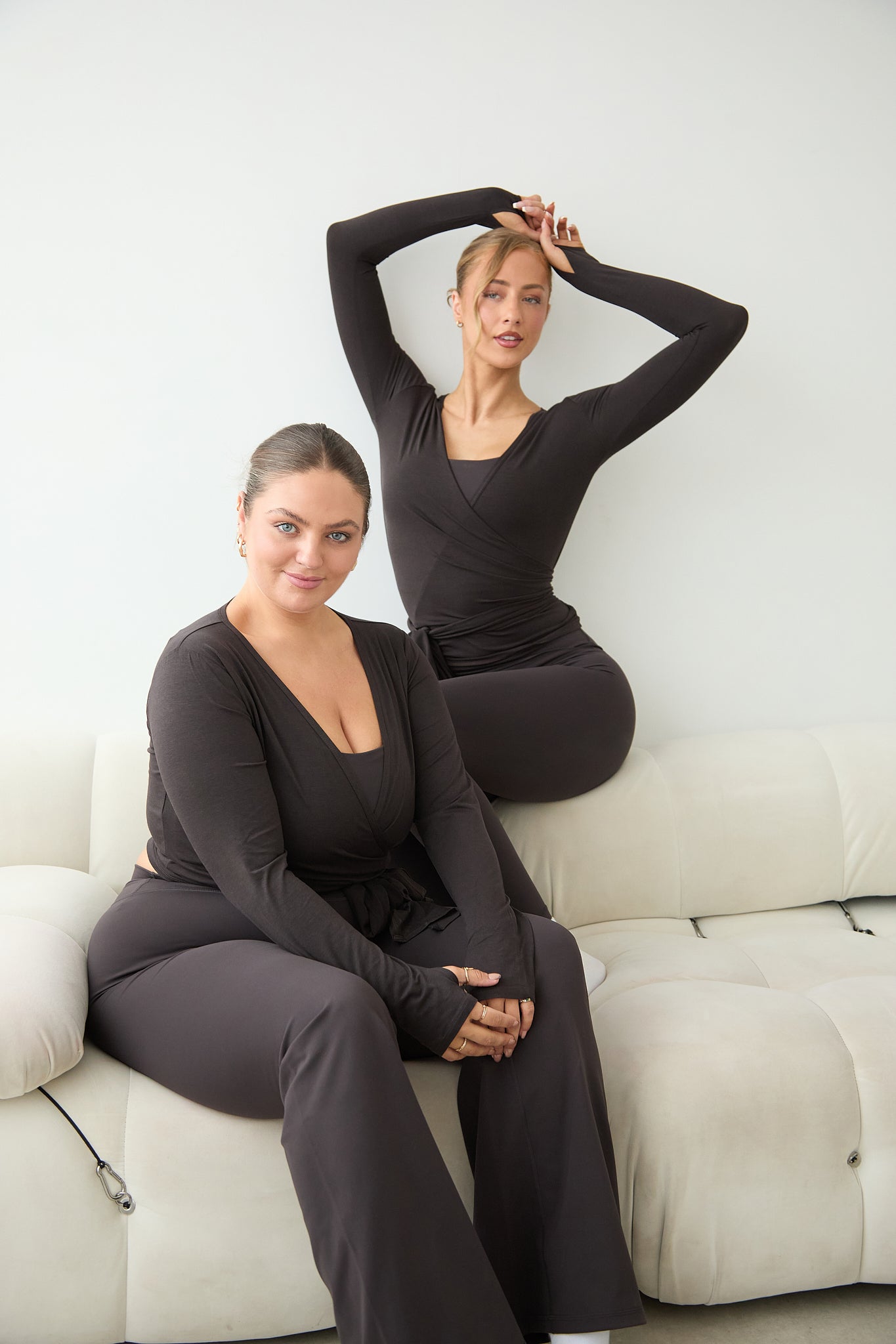 Ultra Soft Bamboo Coffee Wrap Top