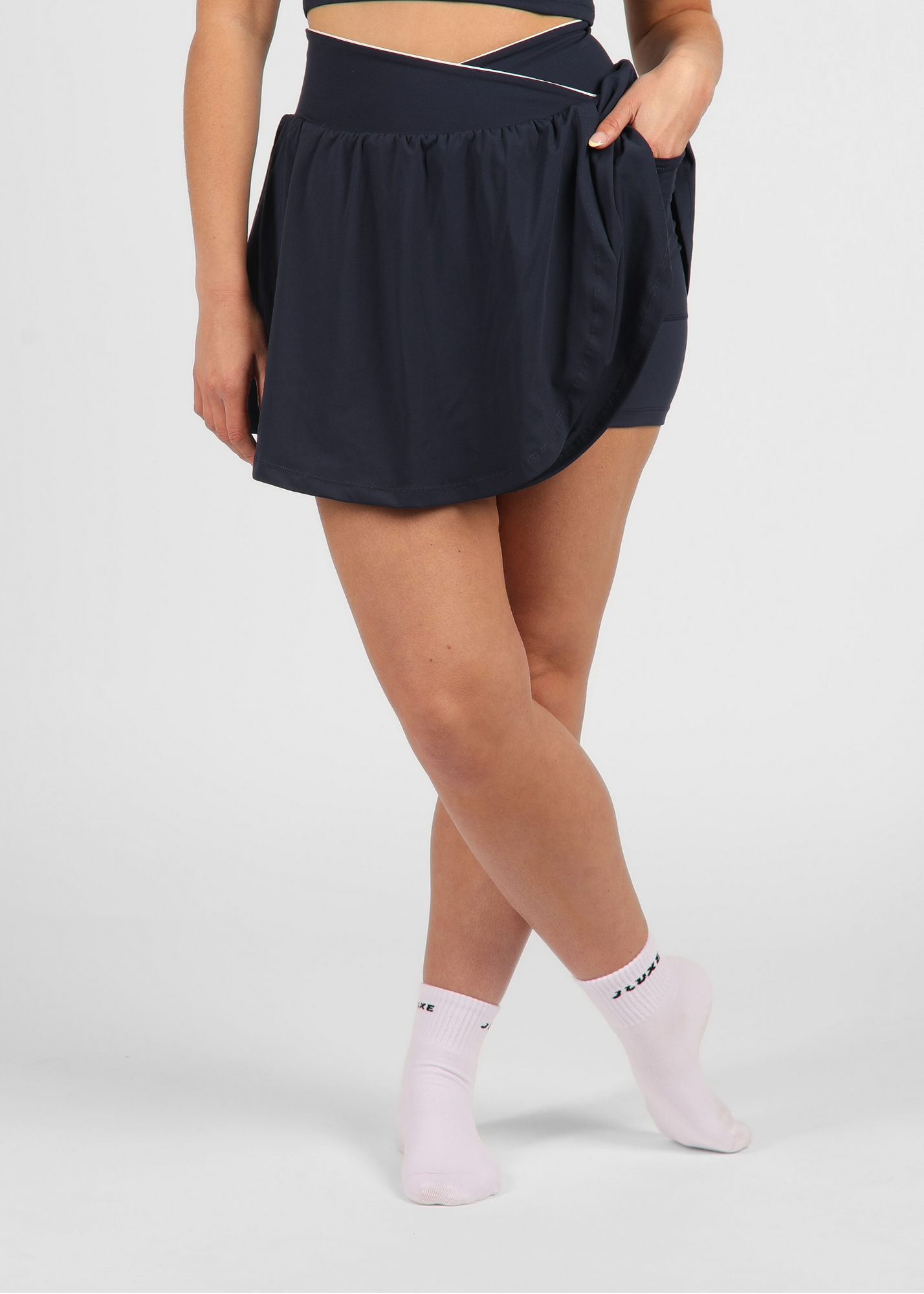 FormLuxe Midnight Wrap Pocket Skort