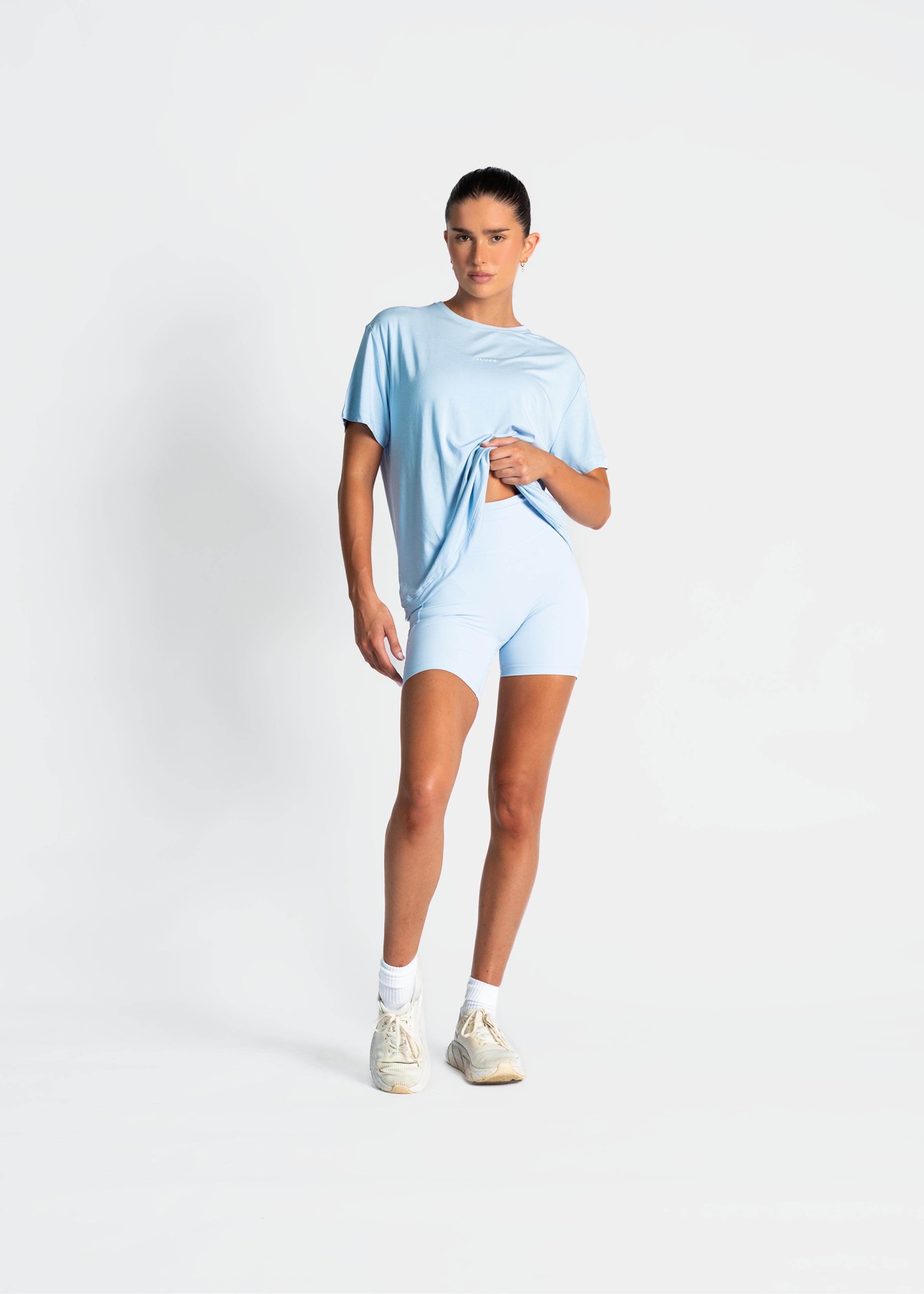 Ultra Soft Sky Blue Oversized Multiway Tee