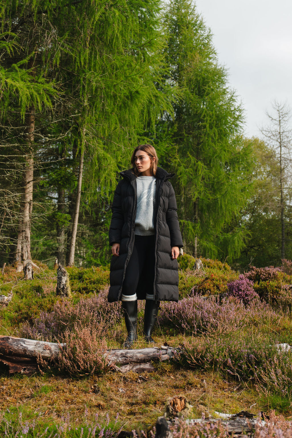 Contour Longline Black Puffer Coat