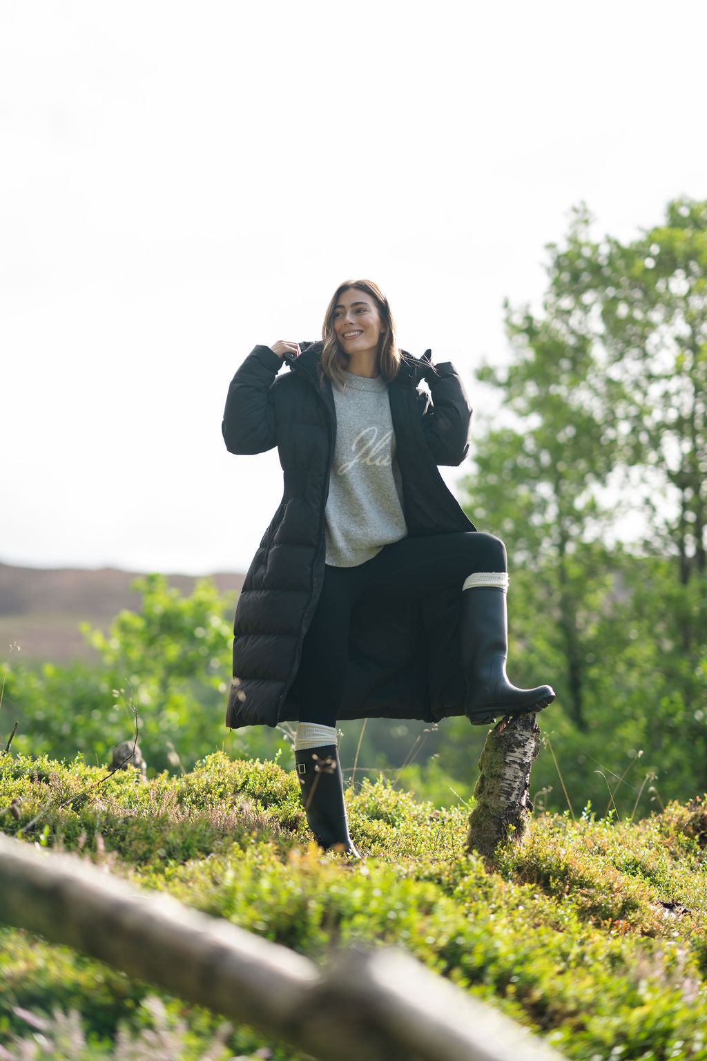 Contour Longline Black Puffer Coat