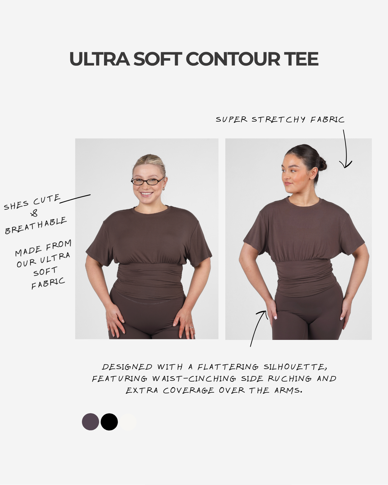 Ultra Soft Mocha Fitted Contour Tee