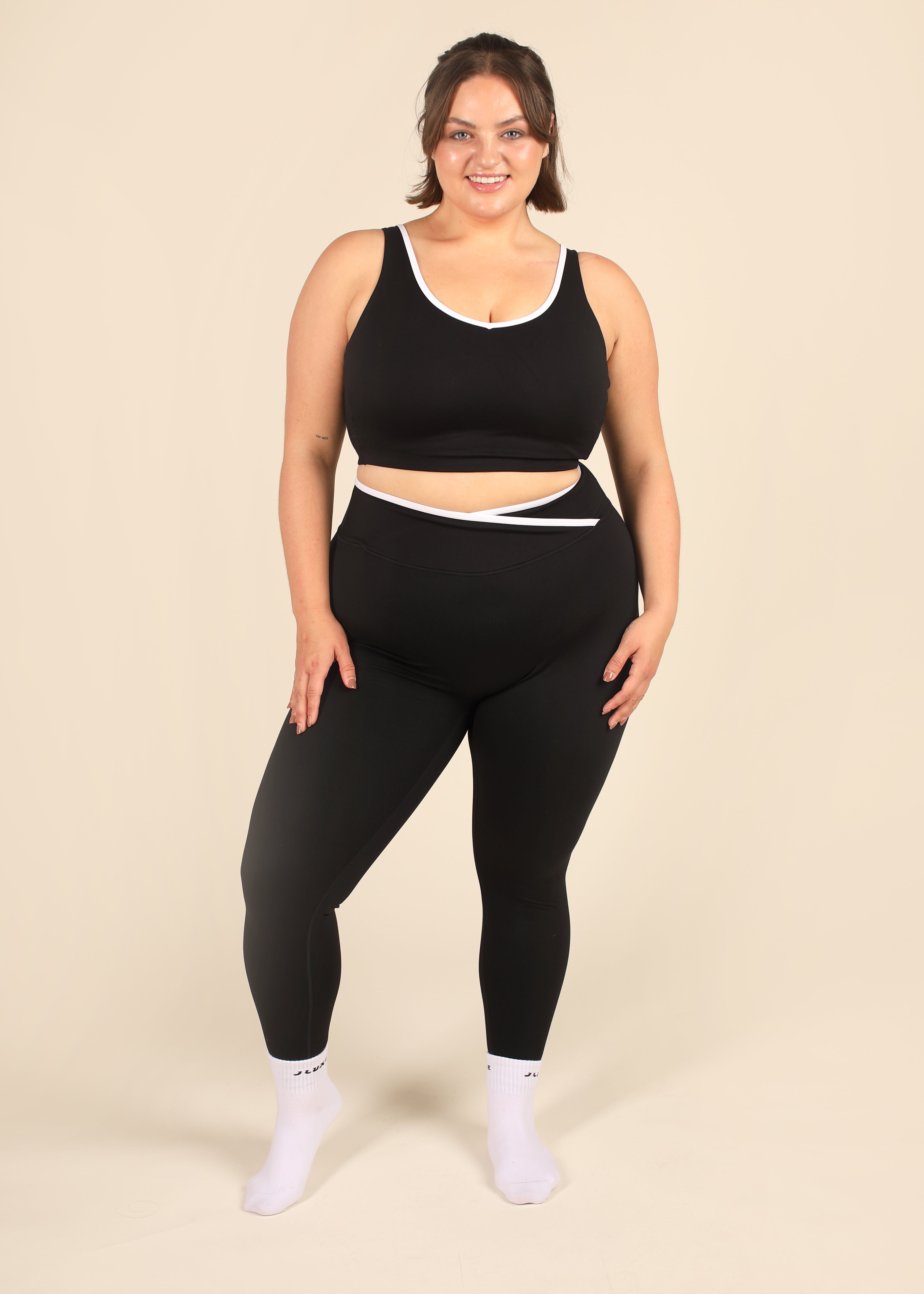 Cloud Luxe Black Wrap Essential Legging