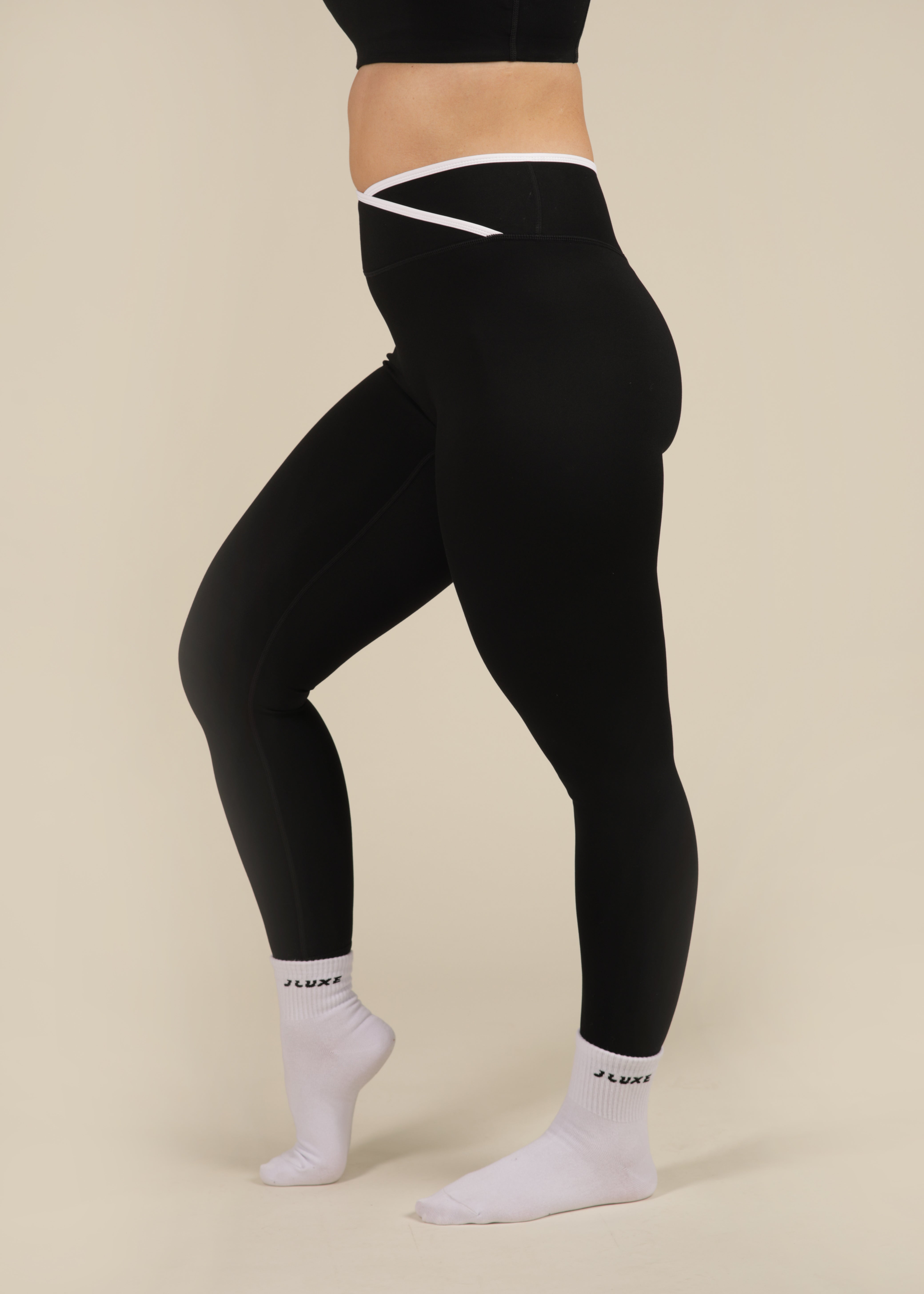 Cloud Luxe Black Wrap Essential Legging
