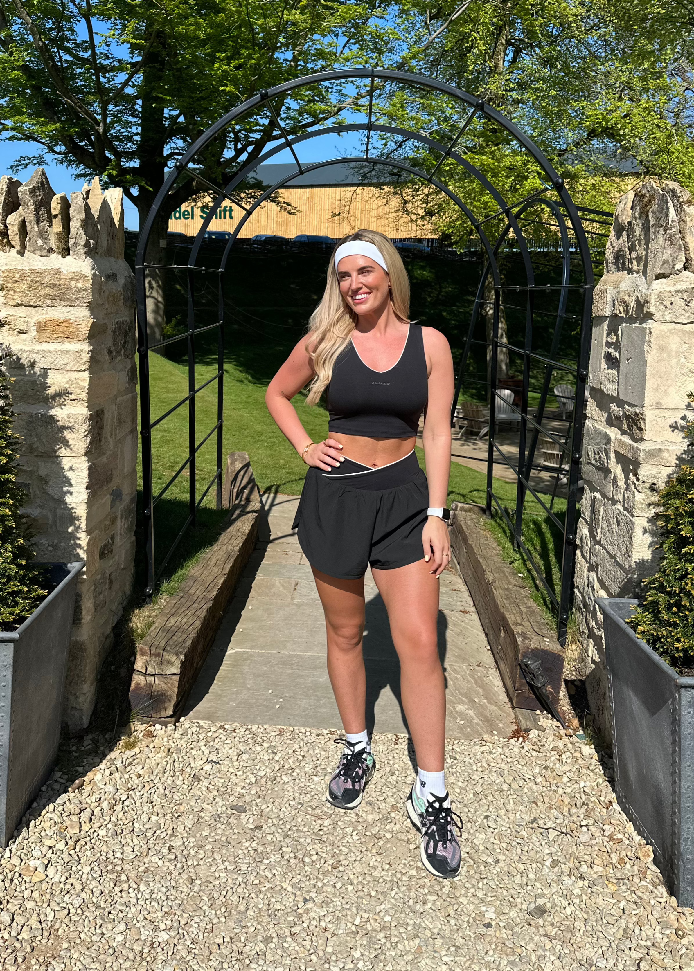 FormLuxe Black Wrap Dual Layer Shorts