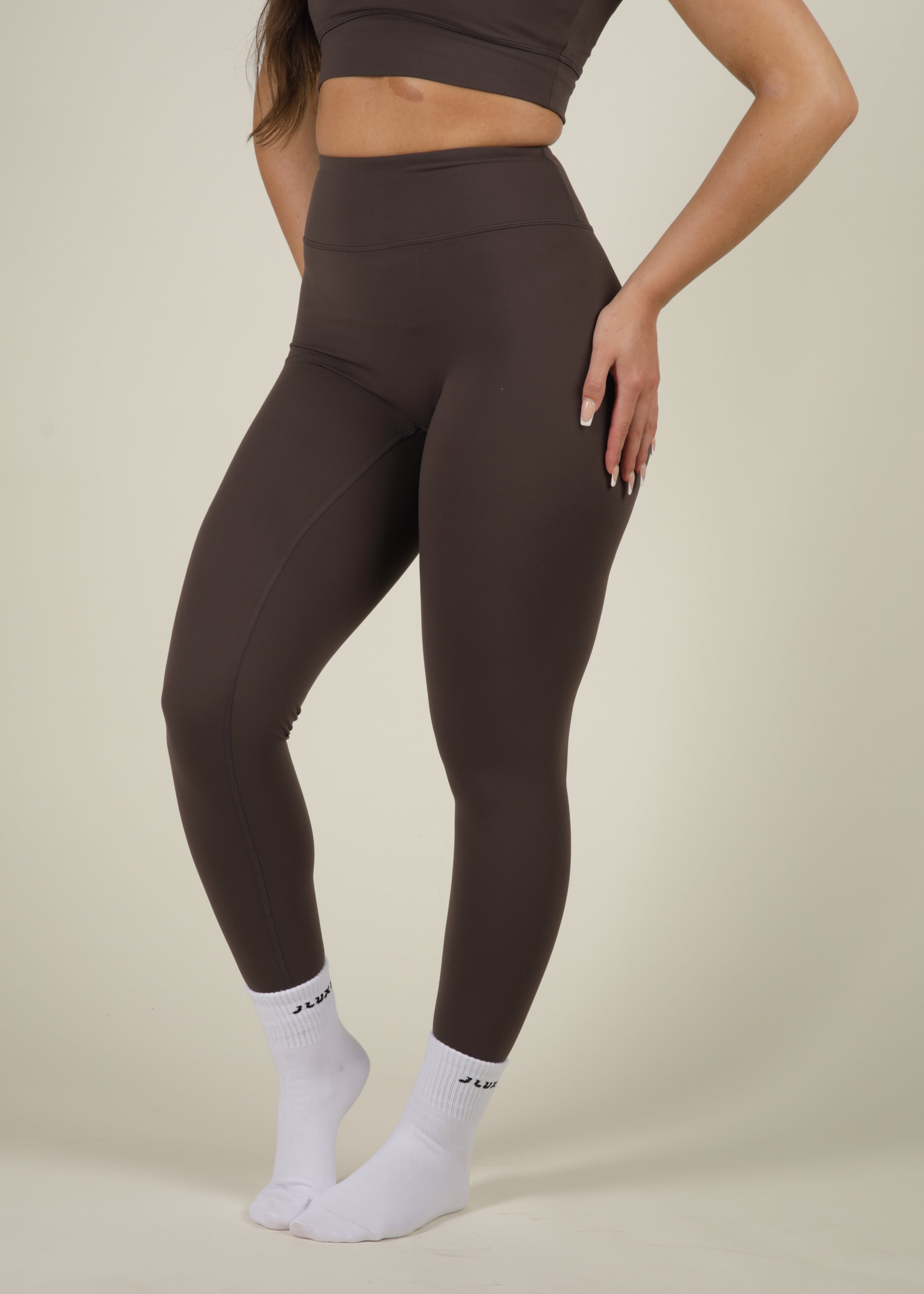 Recycled High Rise Deep Mocha Essential Legging