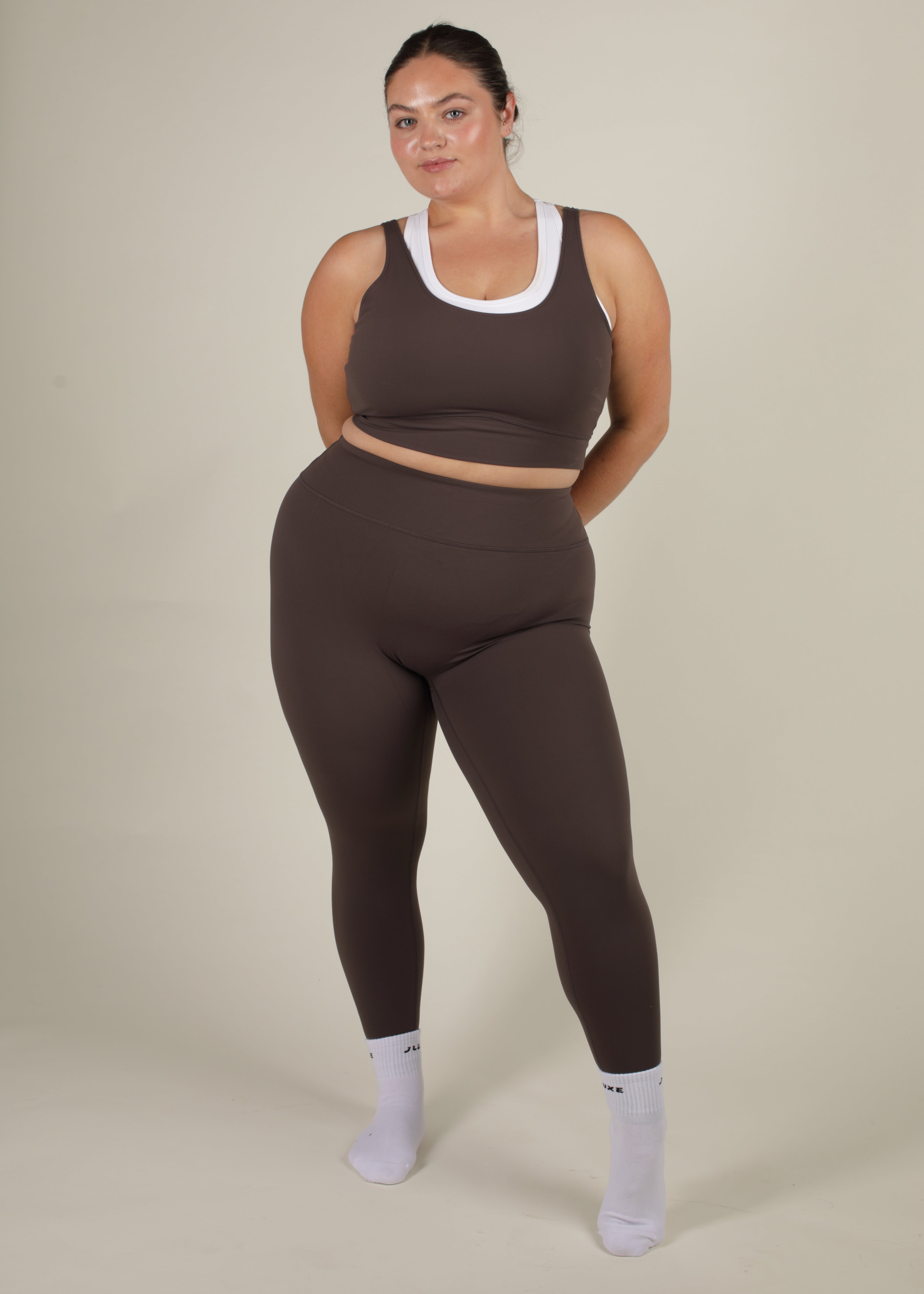 Recycled High Rise Deep Mocha Essential Legging