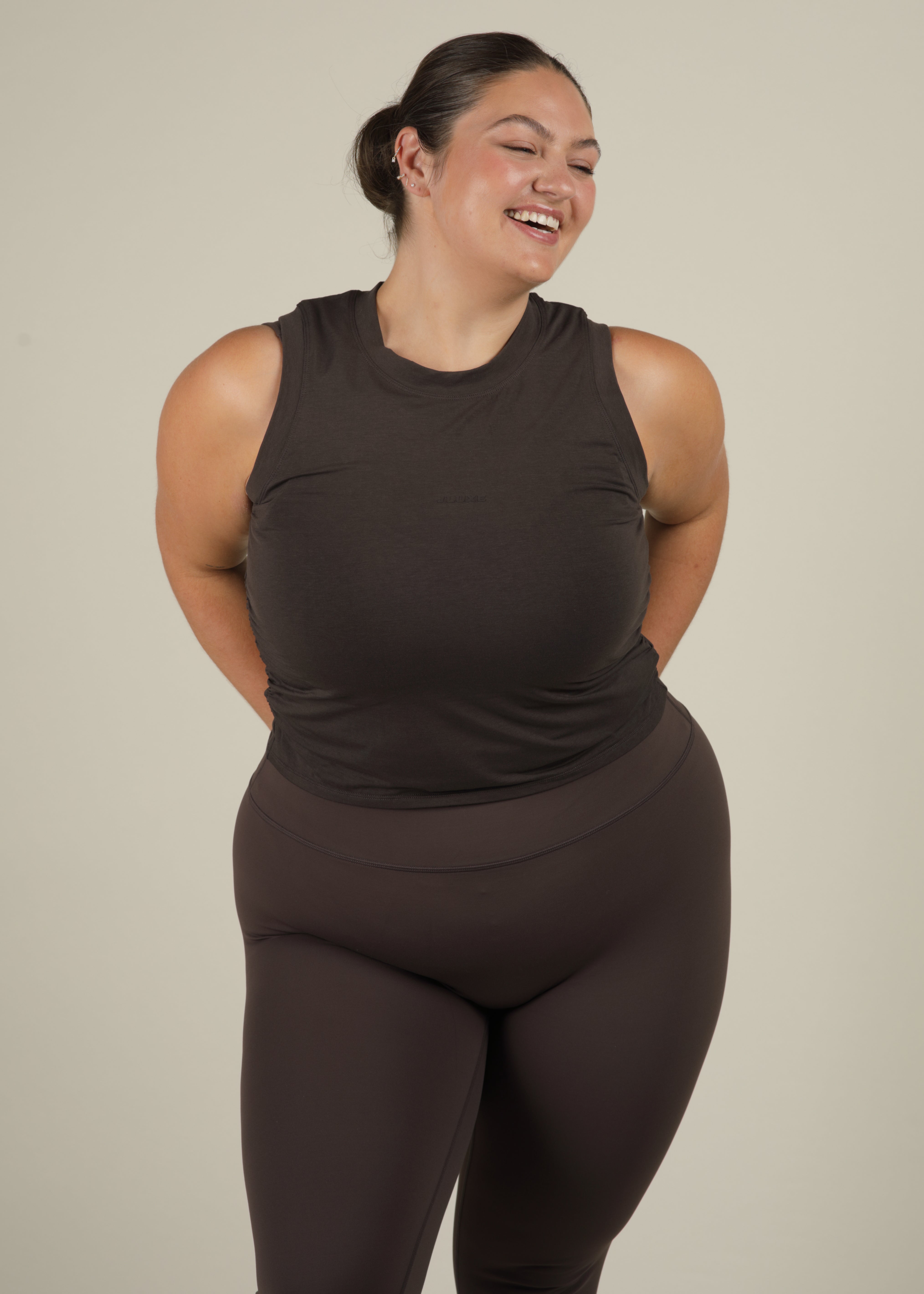 Ultra Soft Bamboo Deep Mocha Contour Vest