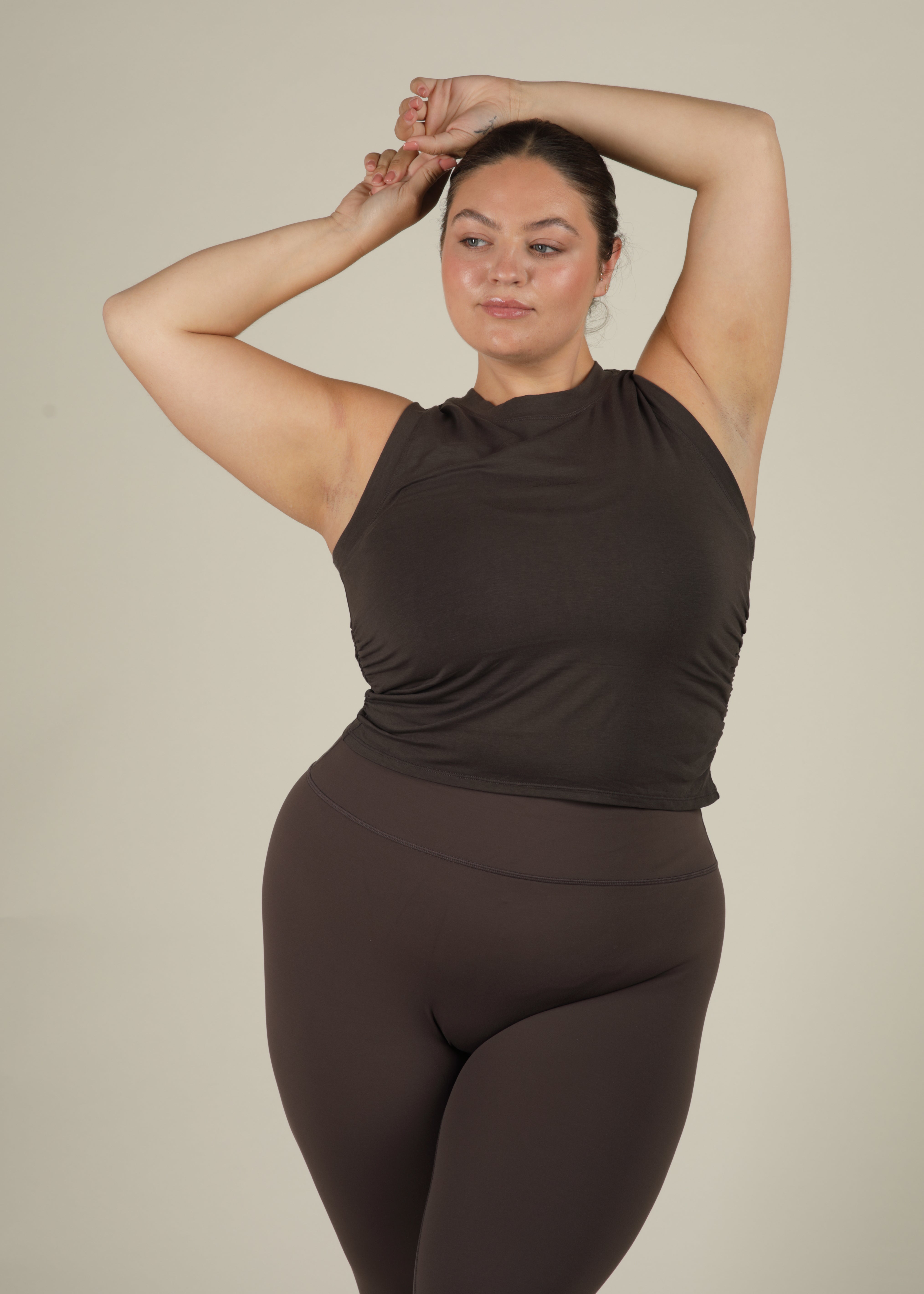 Ultra Soft Bamboo Deep Mocha Contour Vest