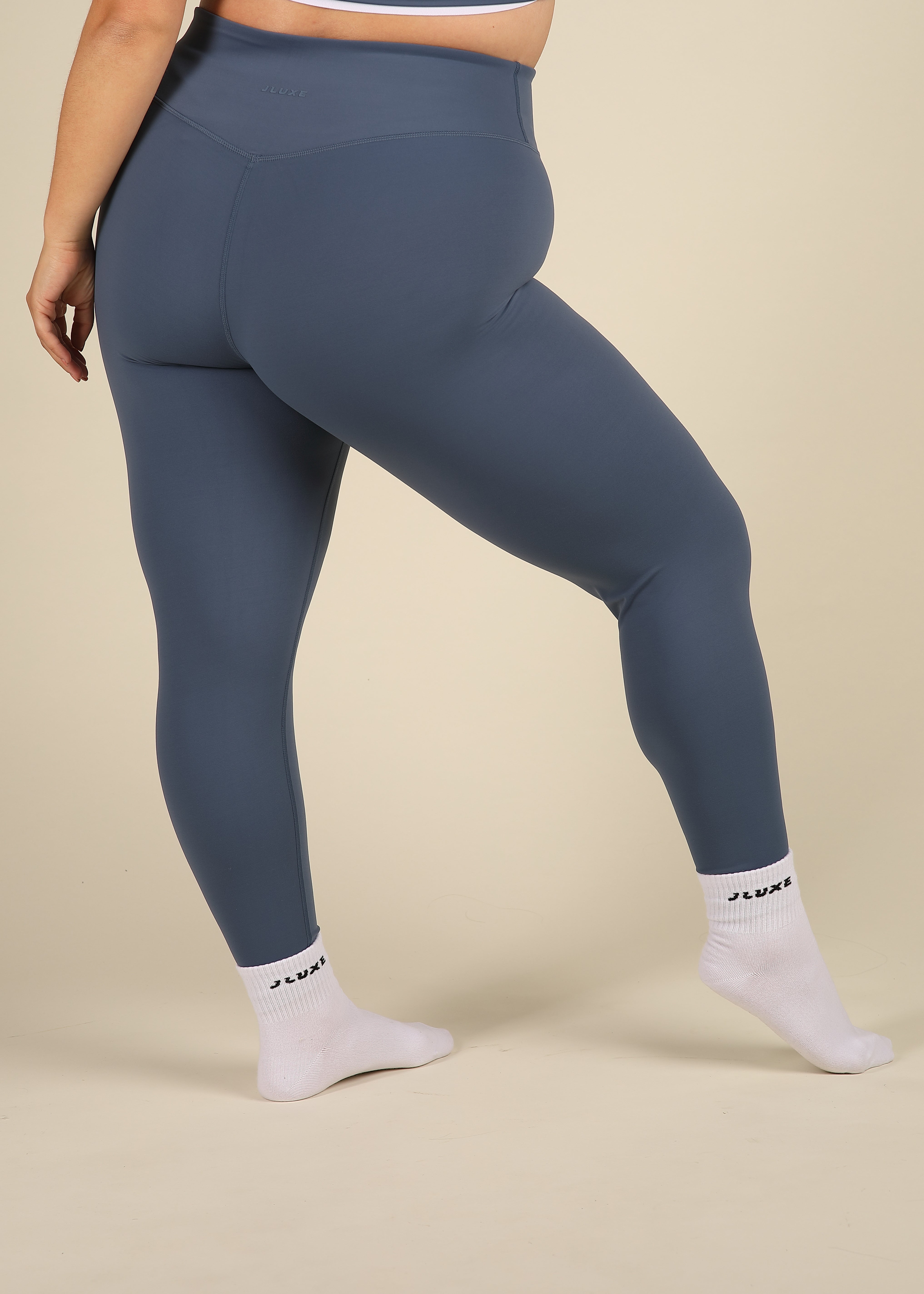 Recycled High Rise Denim Blue Essential Legging