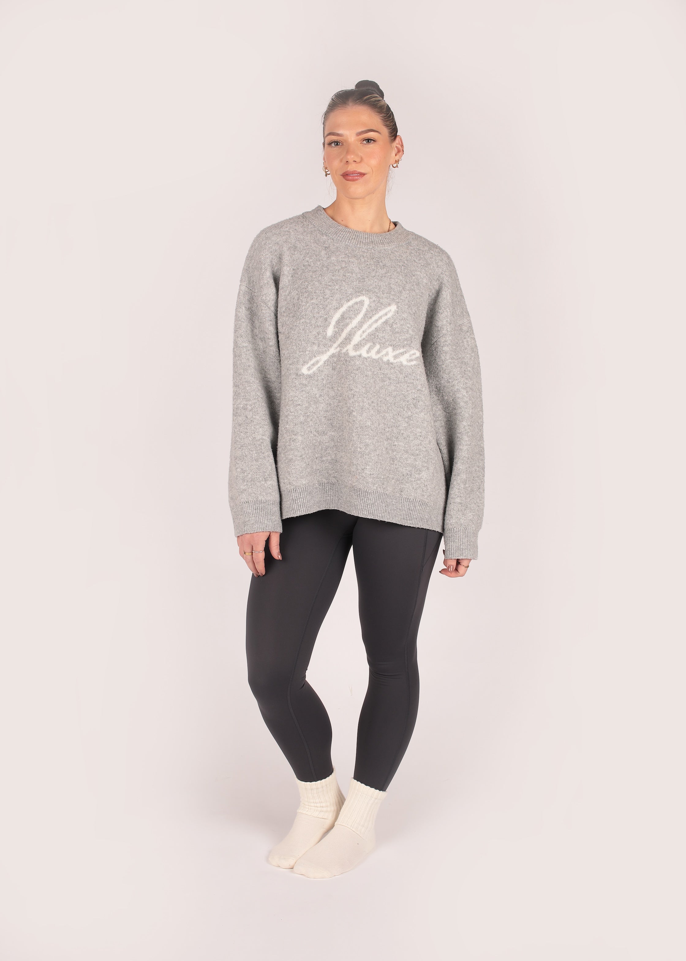 Grey Marl Heritage Knit Sweatshirt