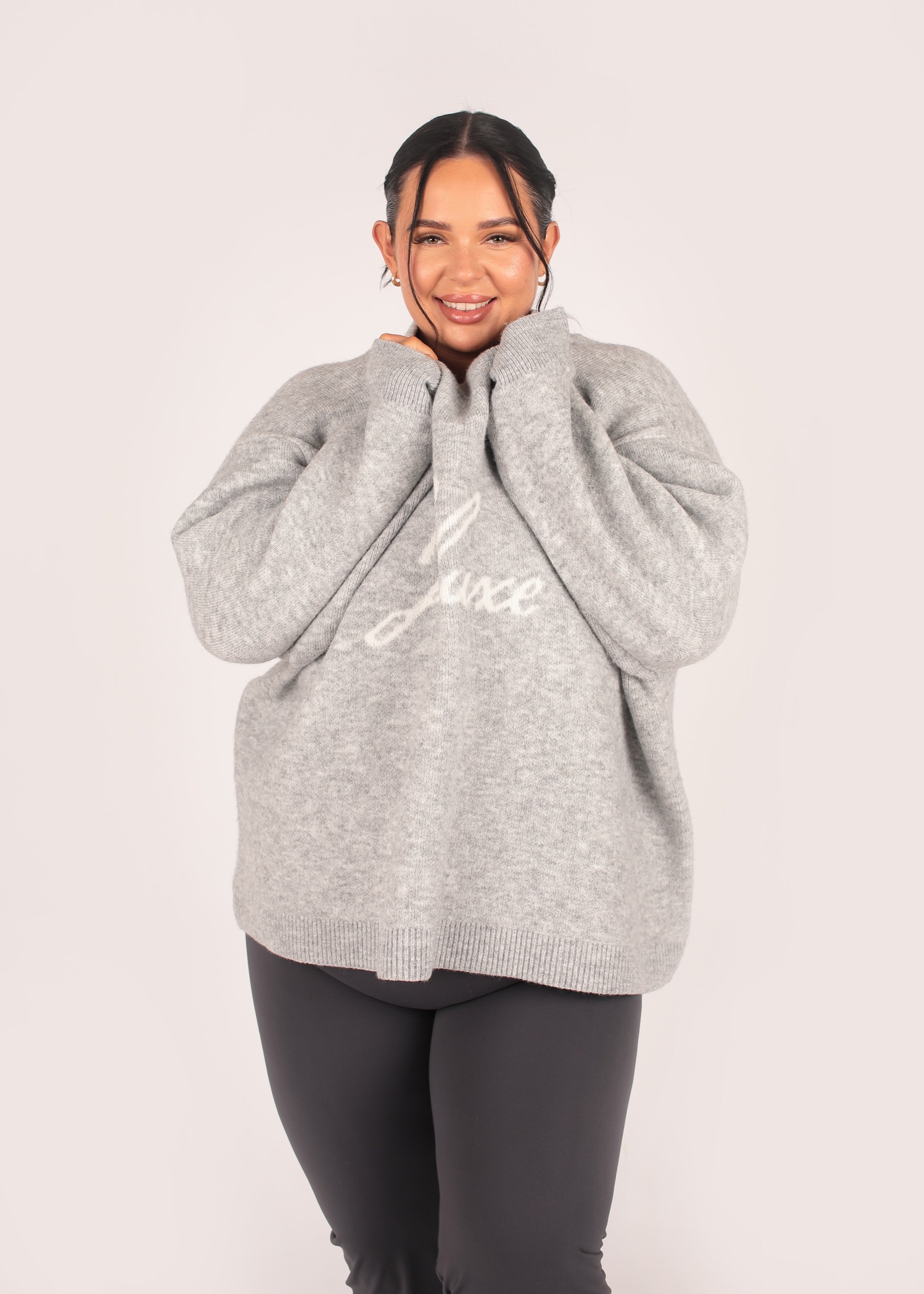 Grey Marl Heritage Knit Sweatshirt