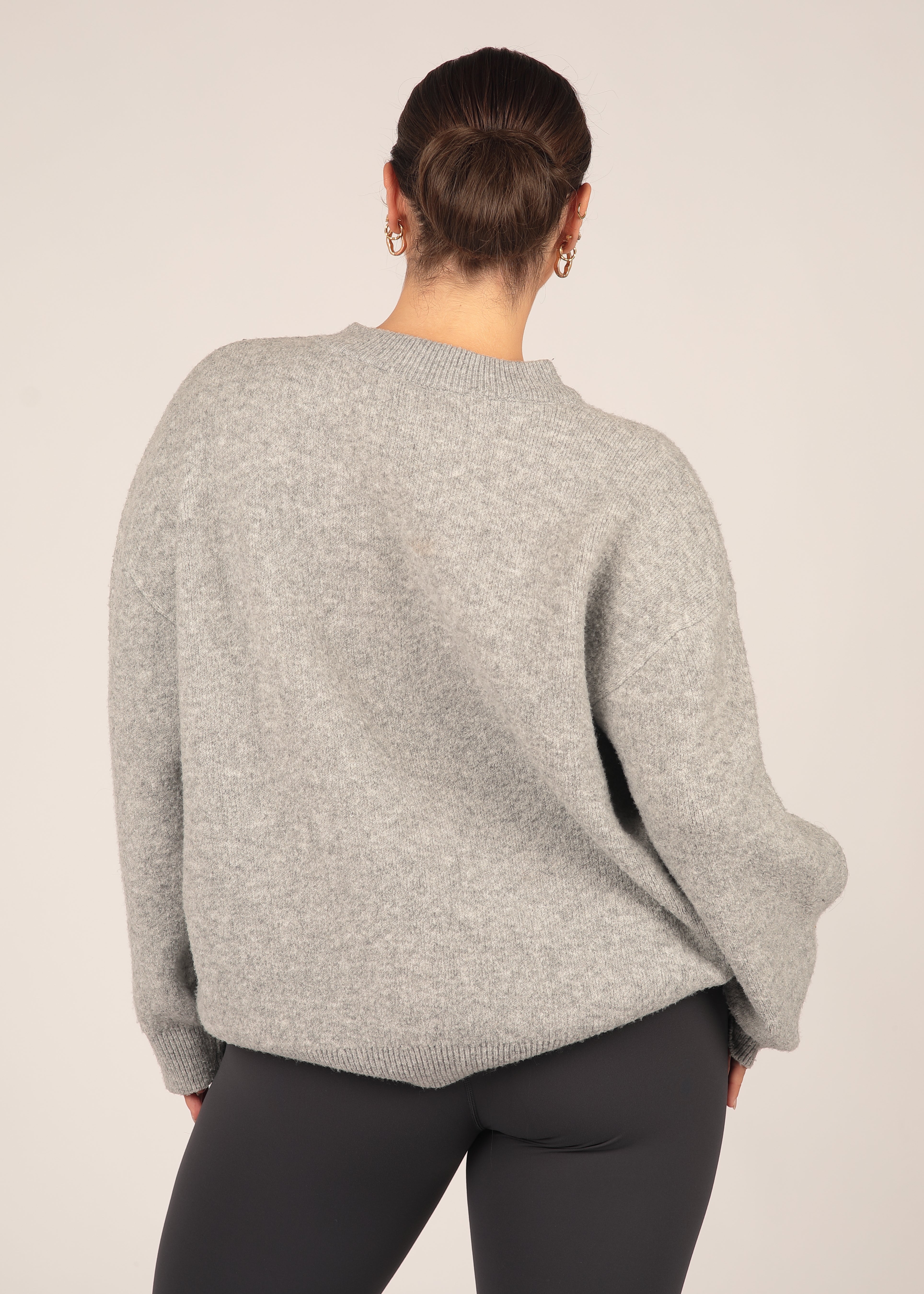Grey Marl Heritage Knit Sweatshirt