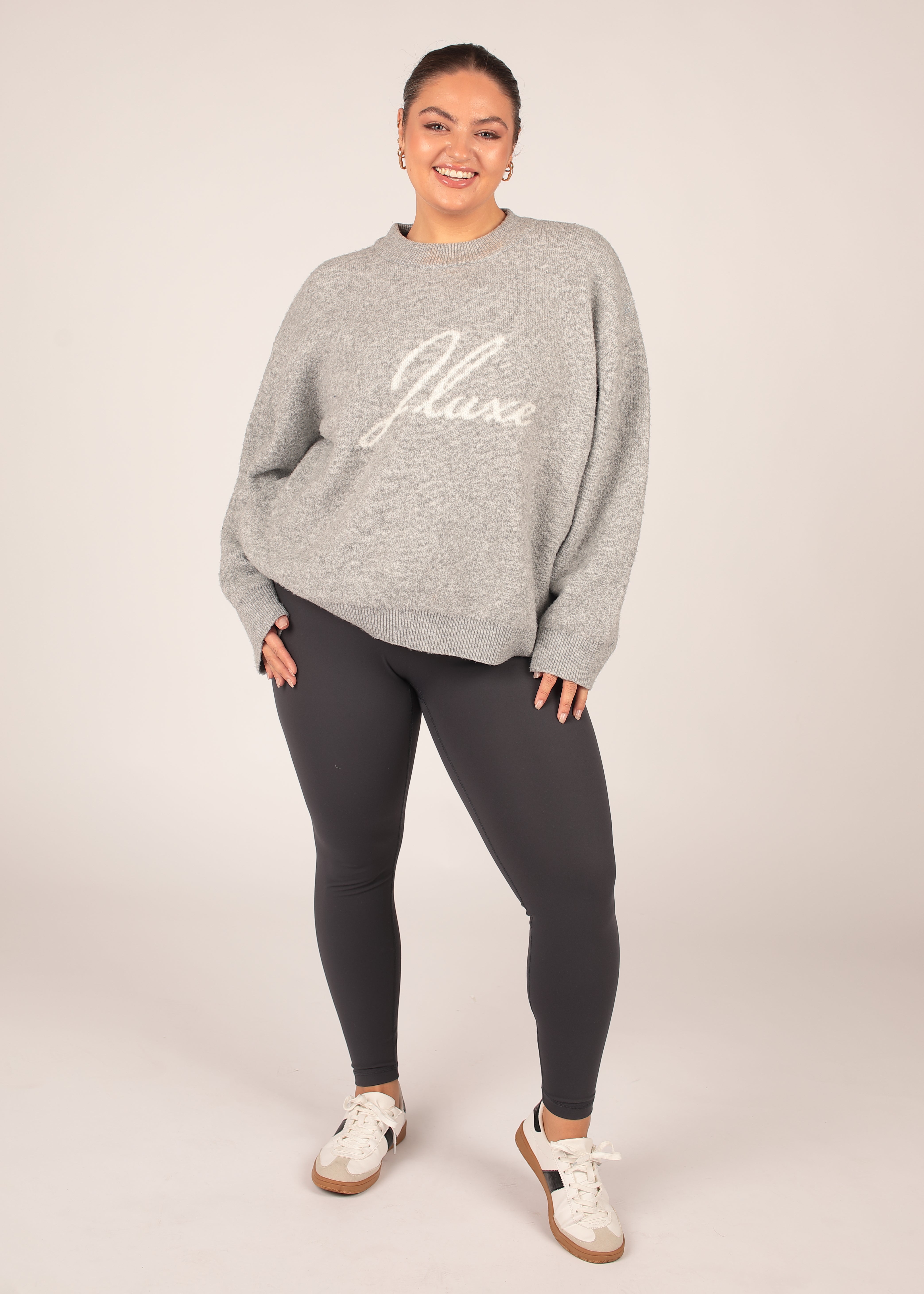 Grey Marl Heritage Knit Sweatshirt