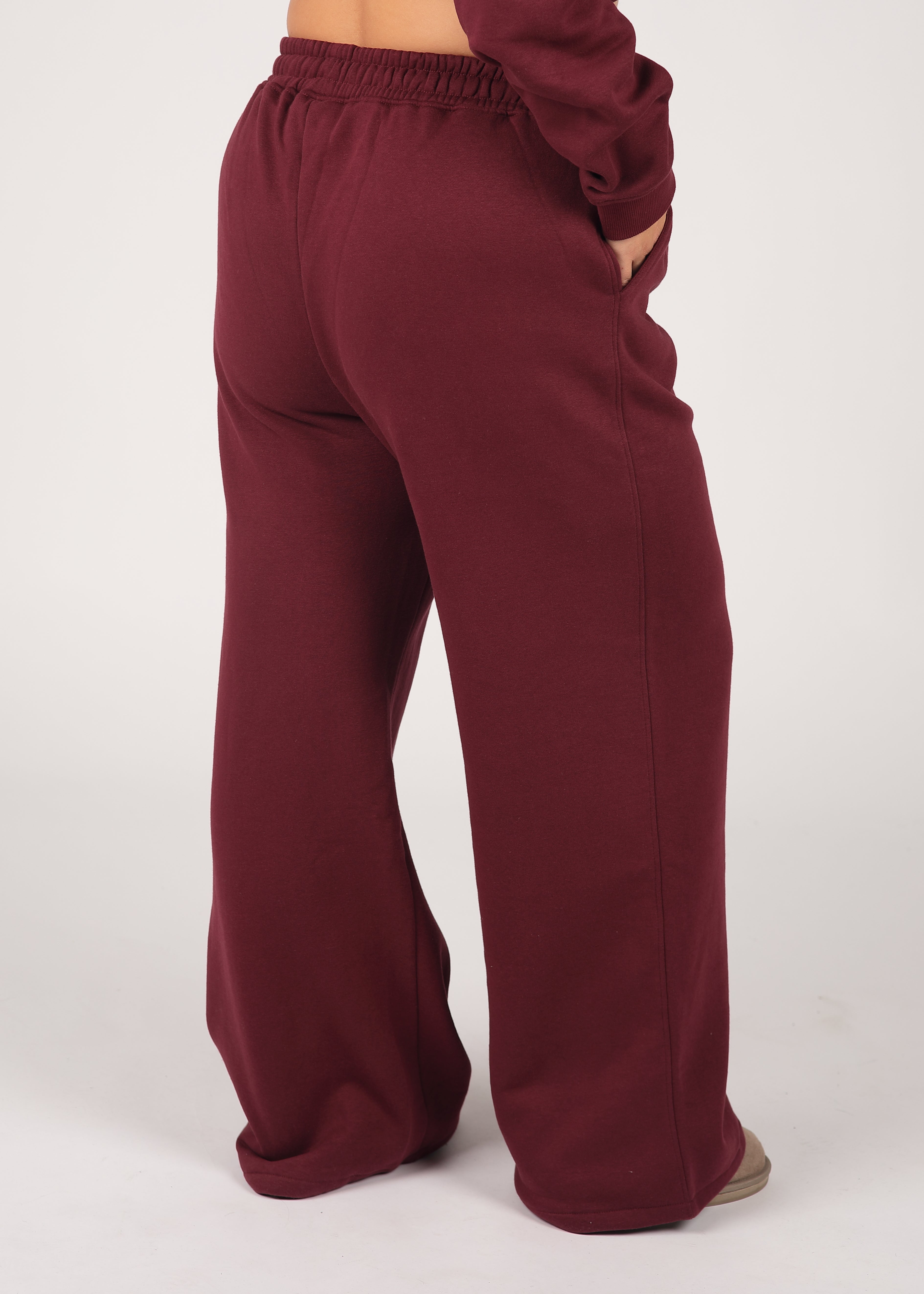 Core Burgundy Wide Leg Jogger