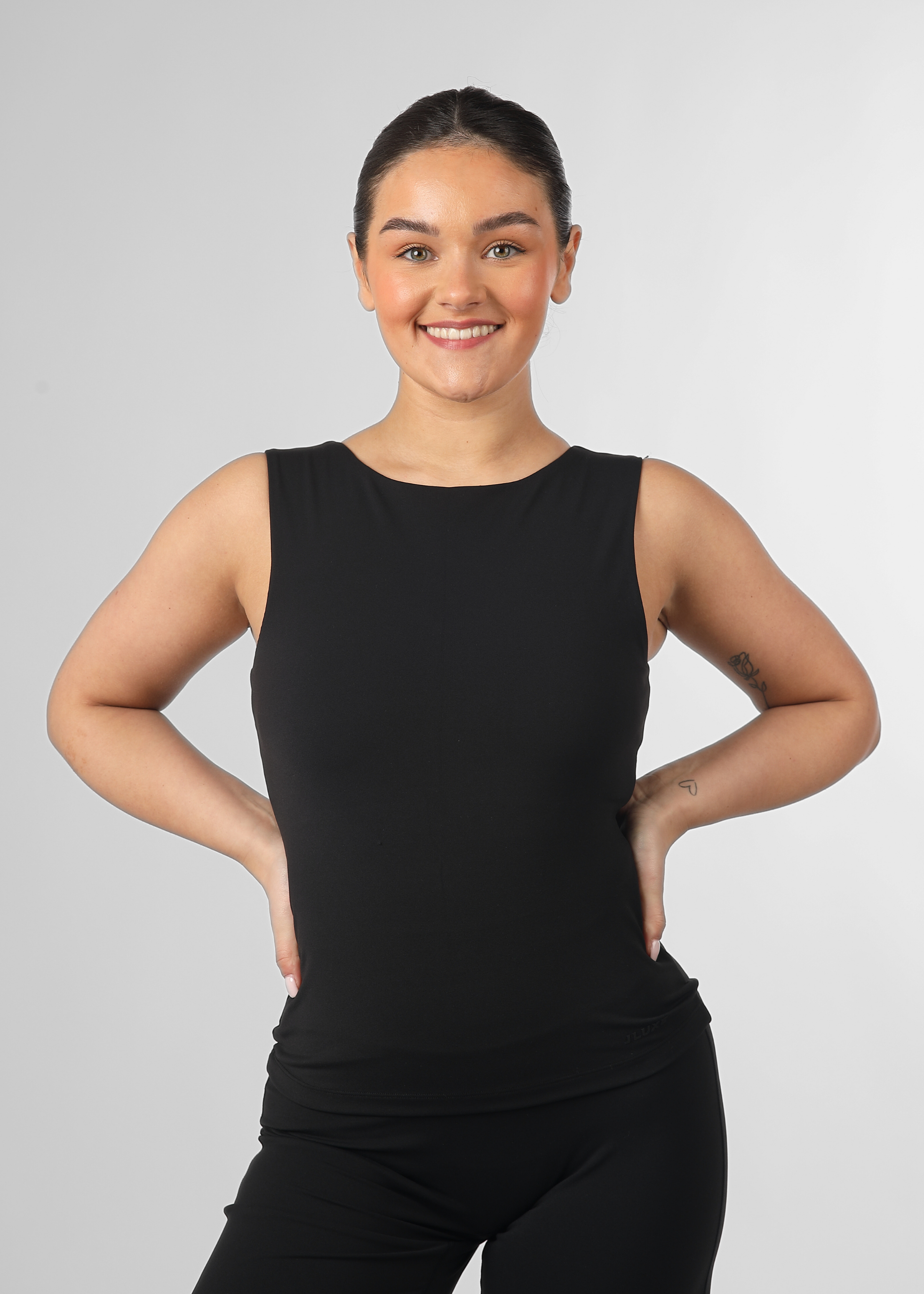 Soft Form Recycled Black Reversible Sweetheart Vest