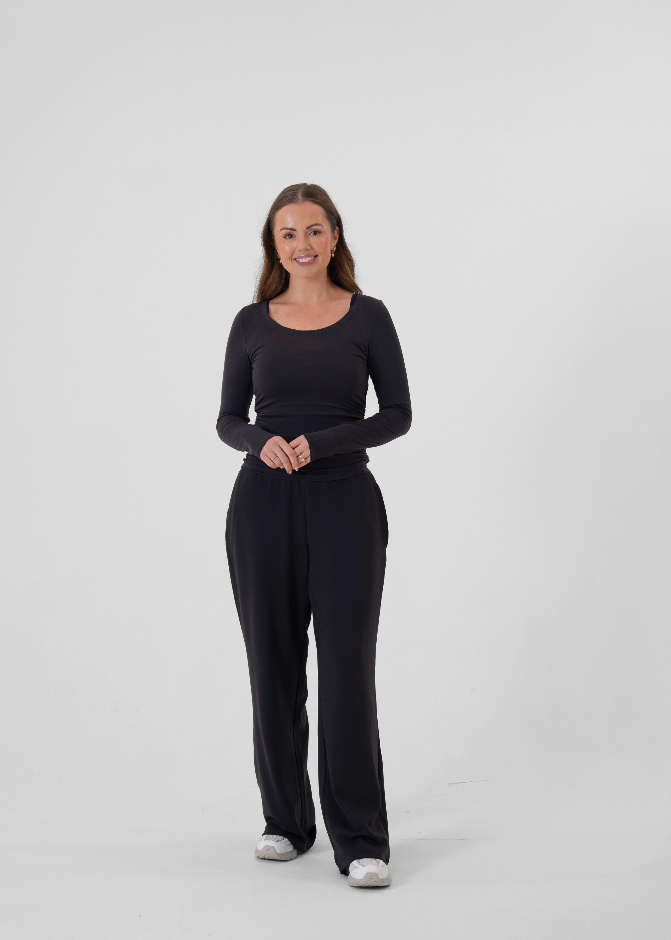 Soft Luxe Charcoal Wide Leg Trouser