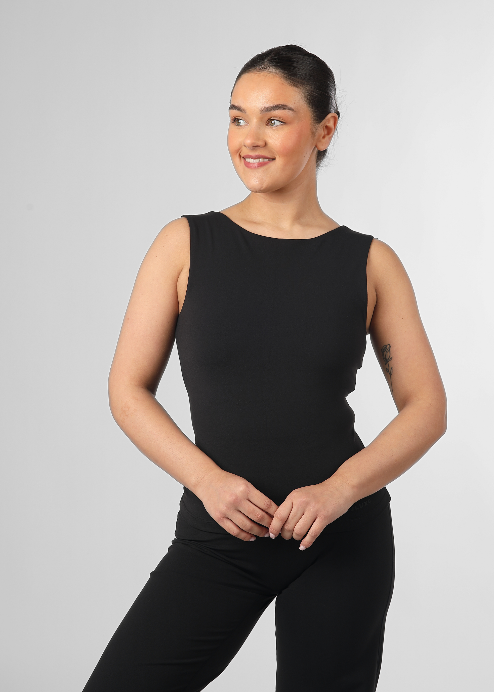Soft Form Recycled Black Reversible Sweetheart Vest