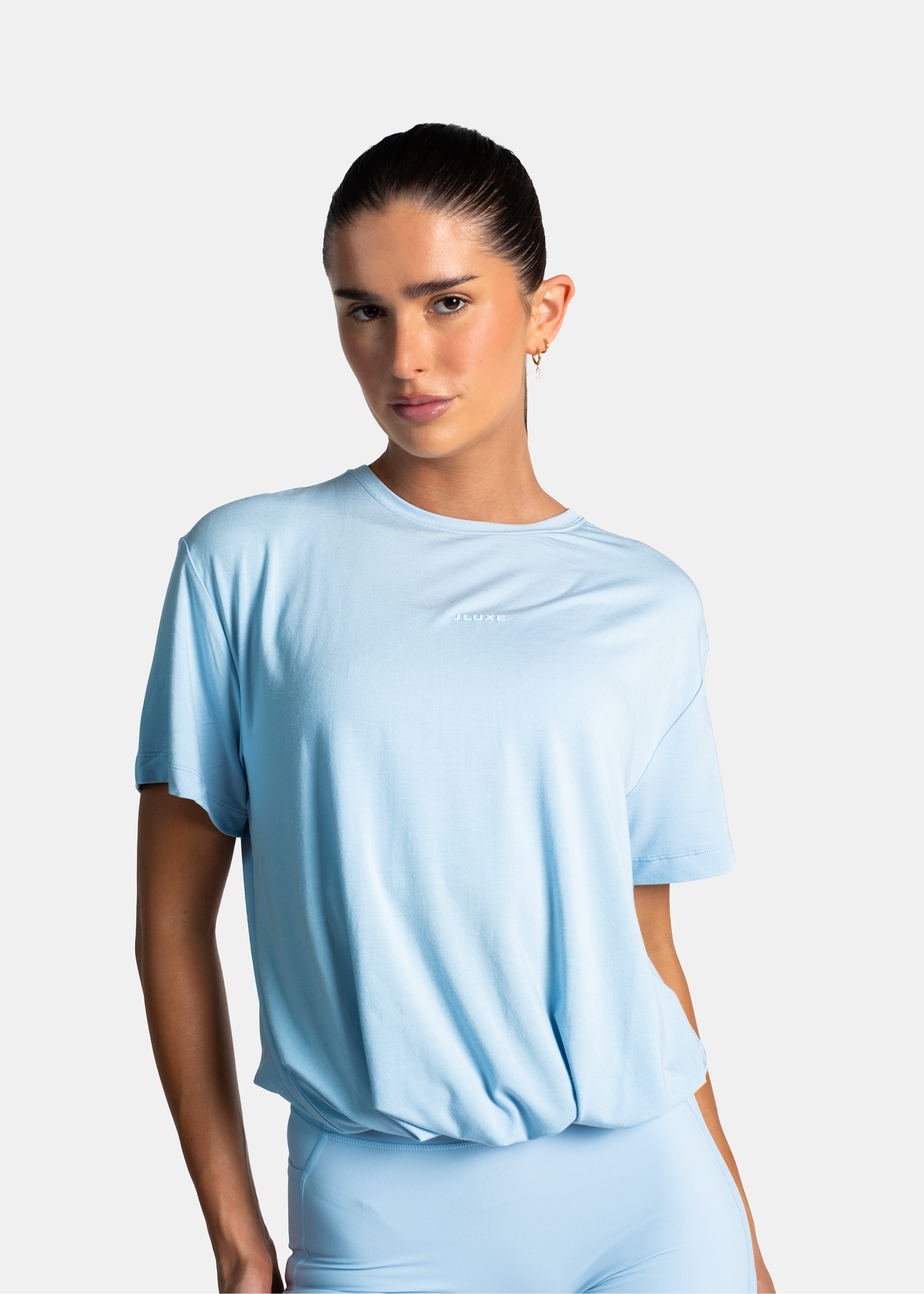 Ultra Soft Sky Blue Oversized Multiway Tee