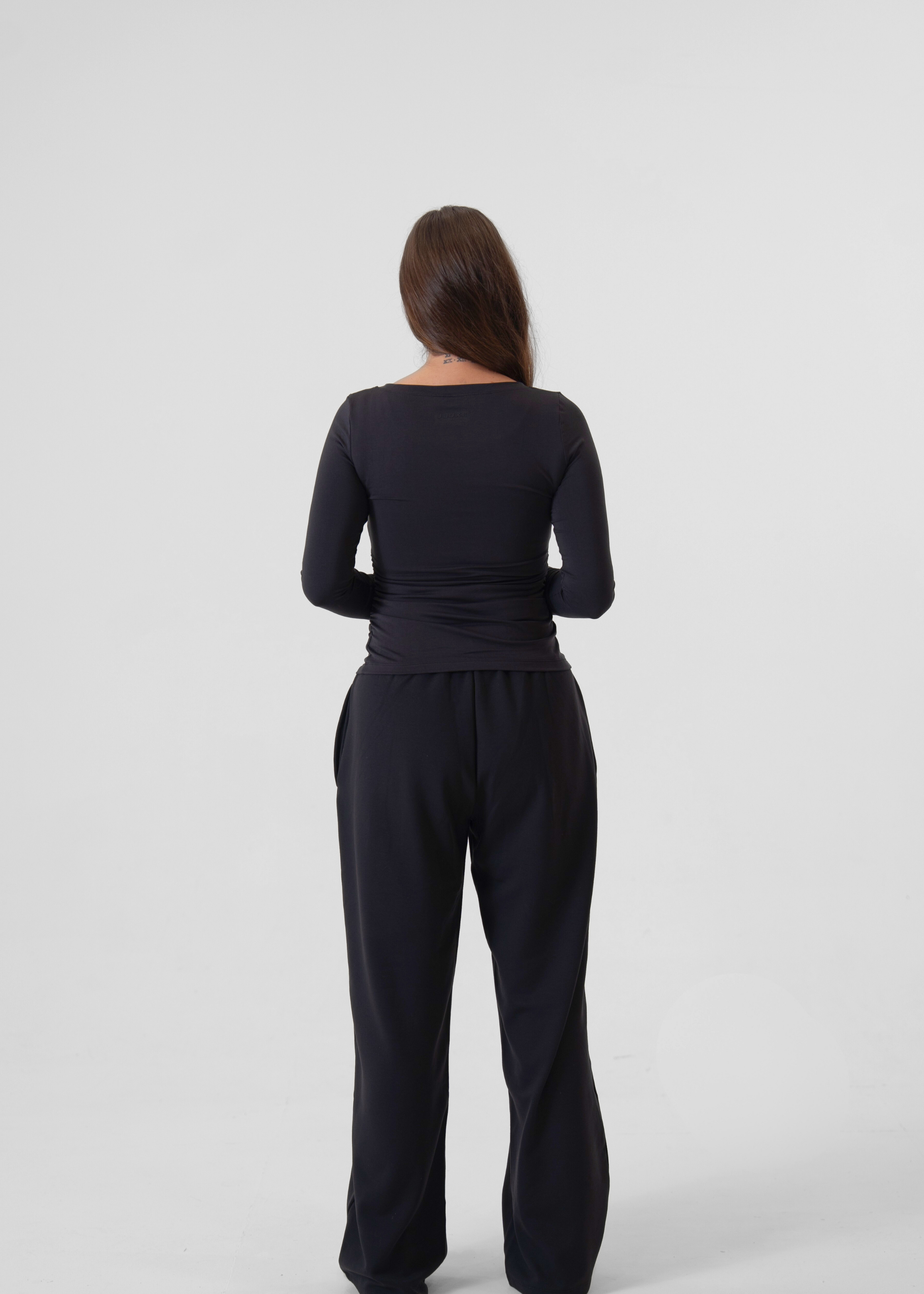 Soft Luxe Charcoal Wide Leg Trouser