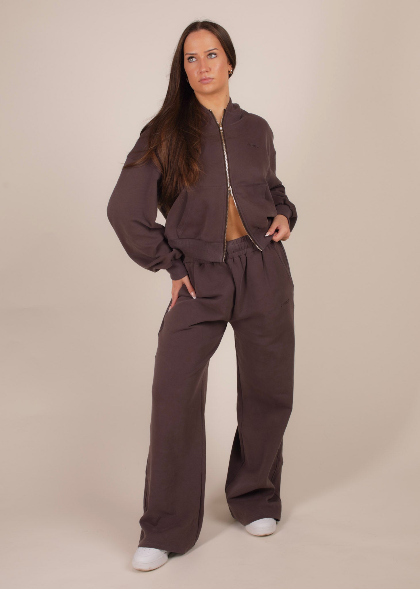 Ultra Soft Deep Mocha Wide Leg Jogger