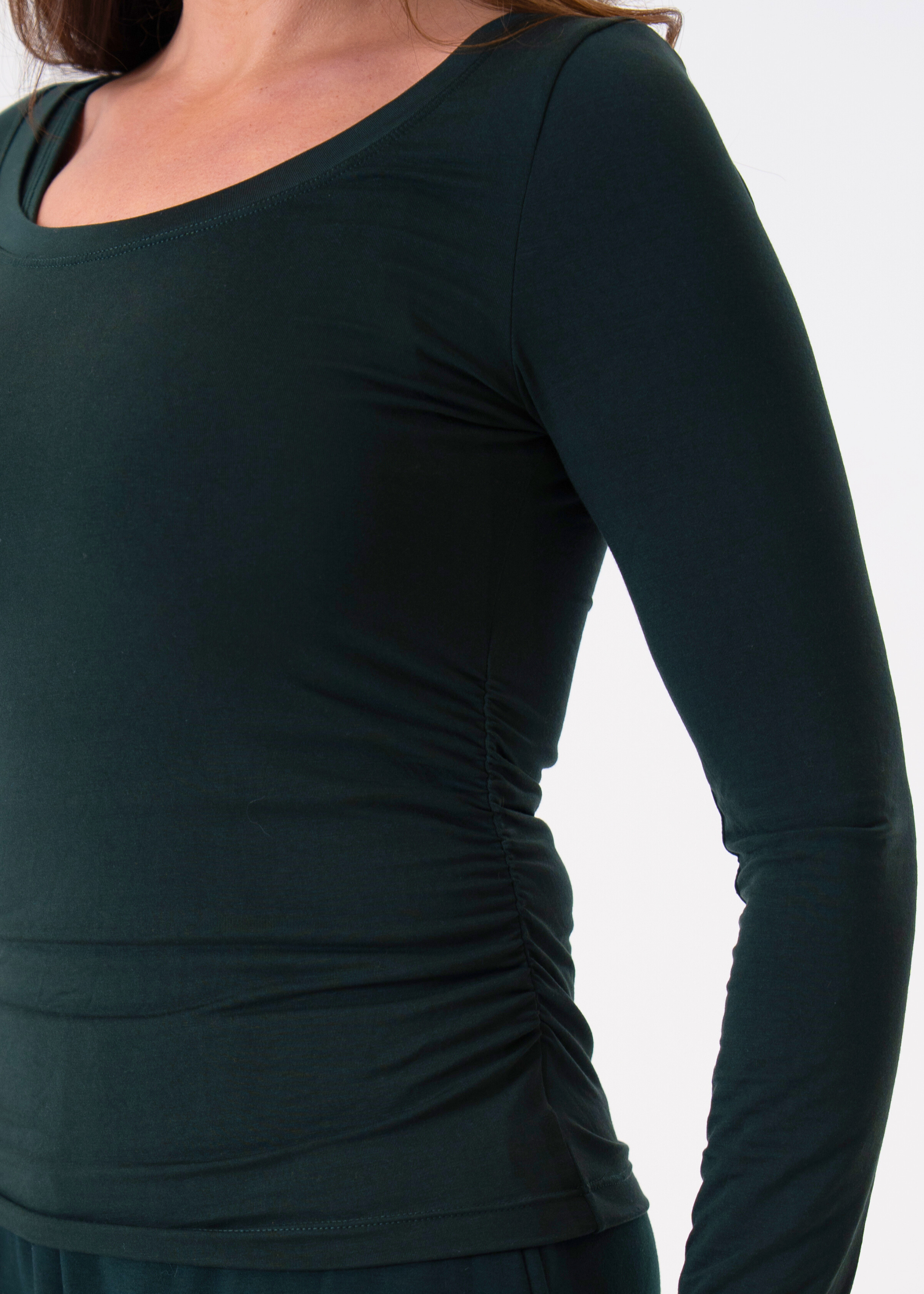 Ultra Soft Forest Bamboo Long Sleeve Contour Top