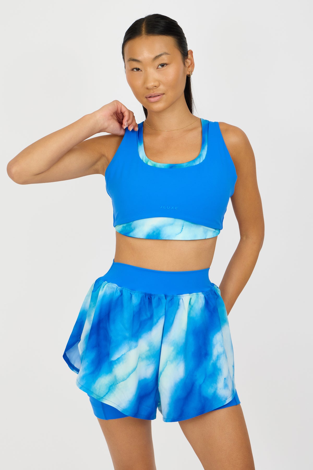 Soft Form Double Layer Ocean Blue/Seaglass Sports Bra