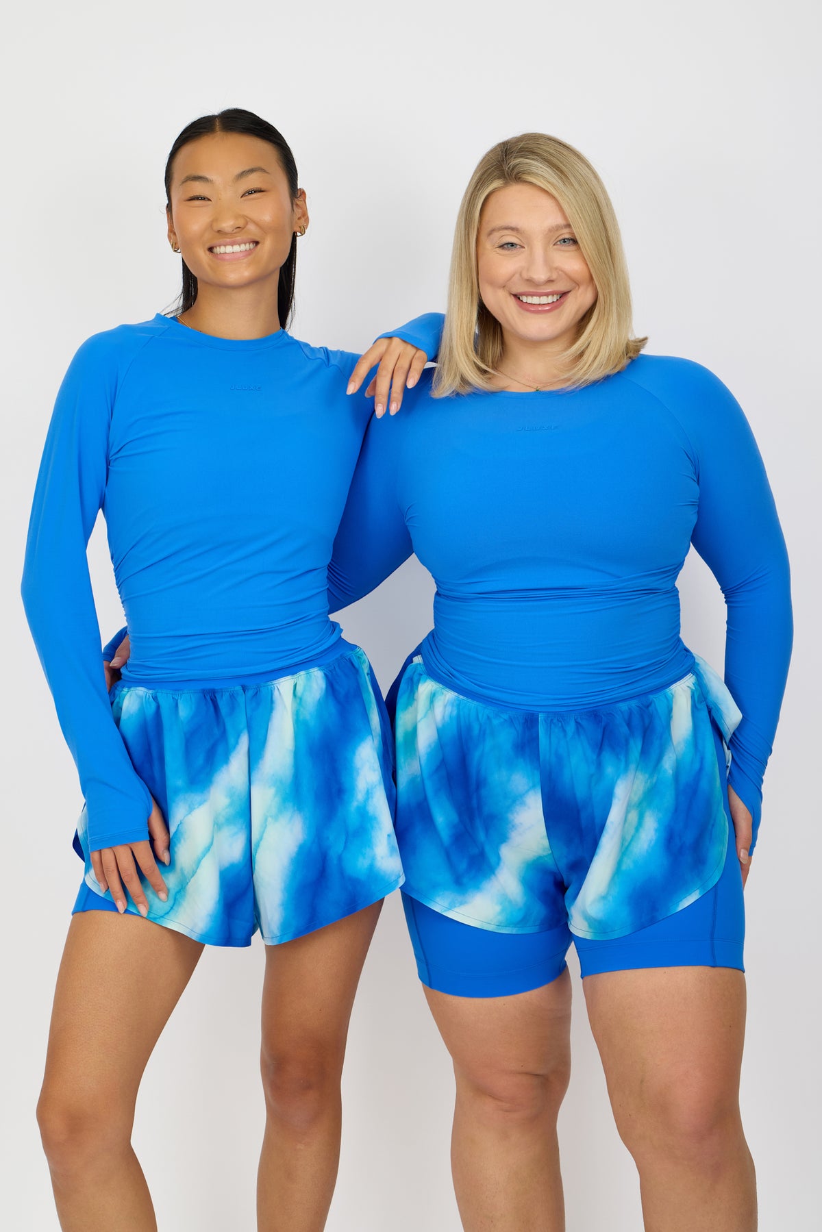 Air Soft Motion Long Sleeve Ocean Blue Top