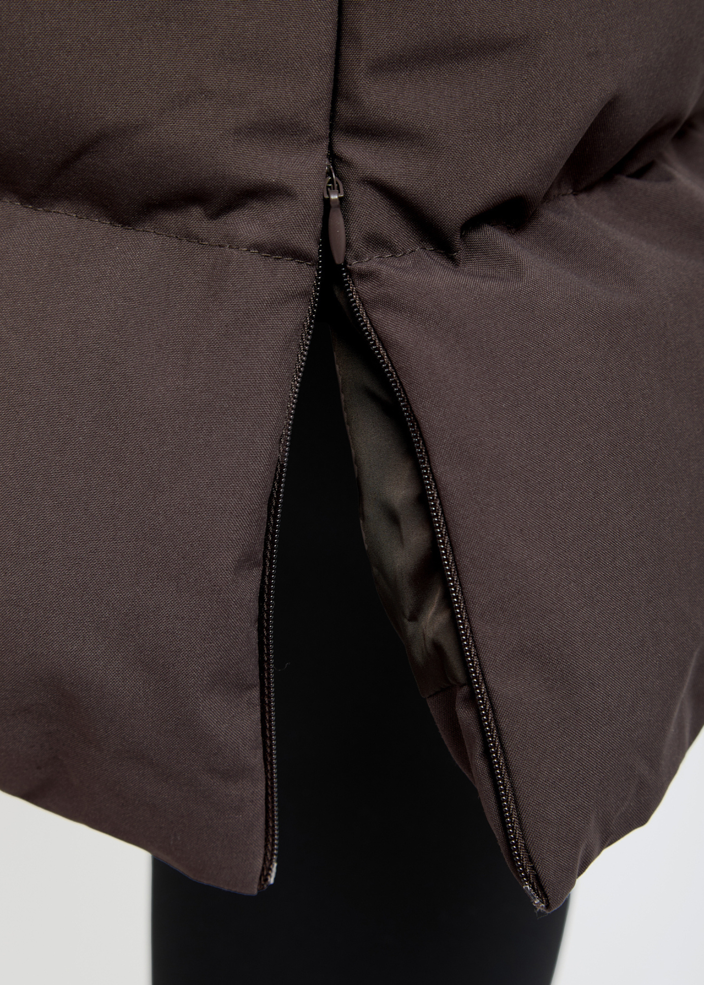 Contour Longline Deep Mocha Puffer Coat - Pre order